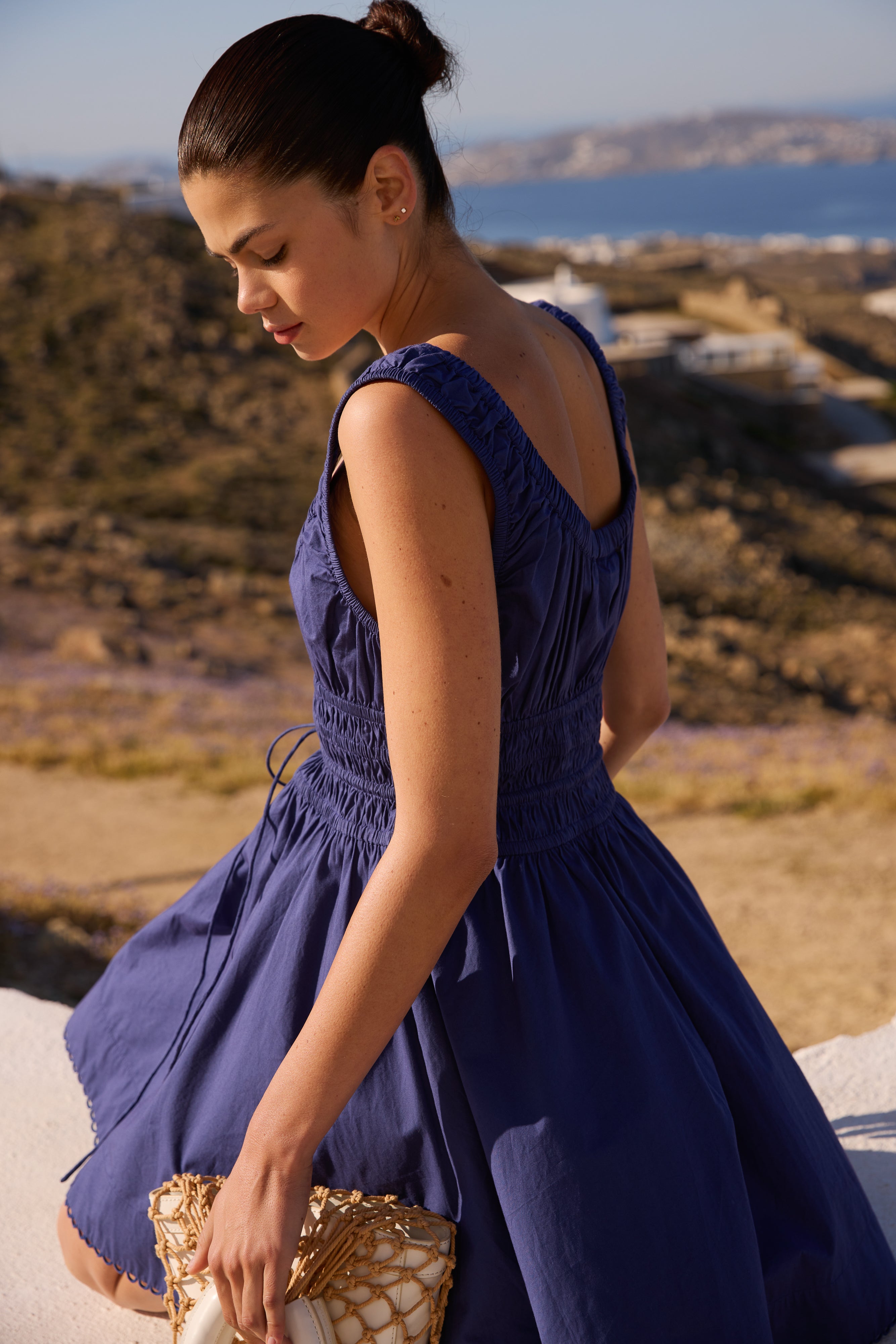 Harper Mini Dress- Tisbury Navy