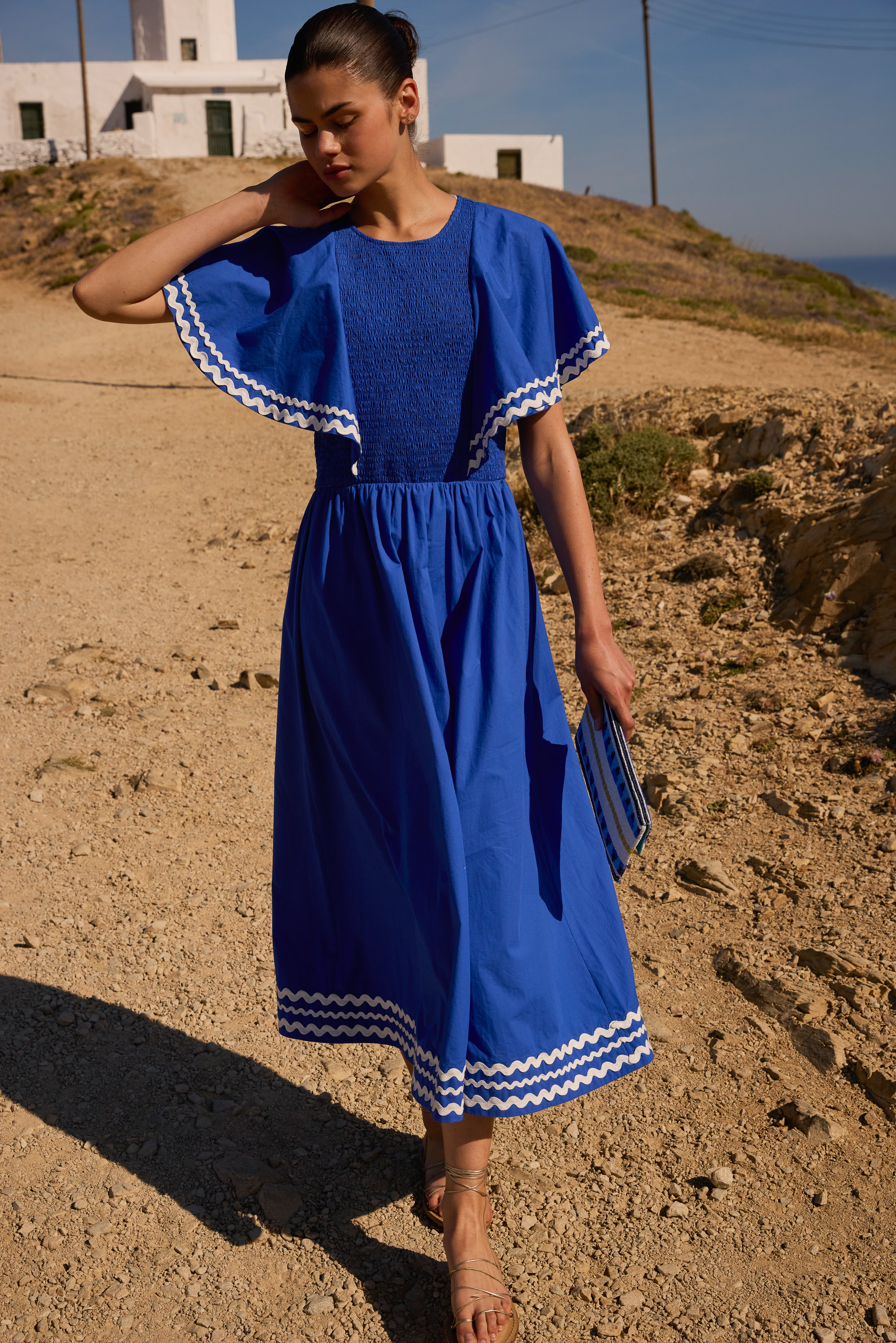 Ava Dress- Paros Cobalt