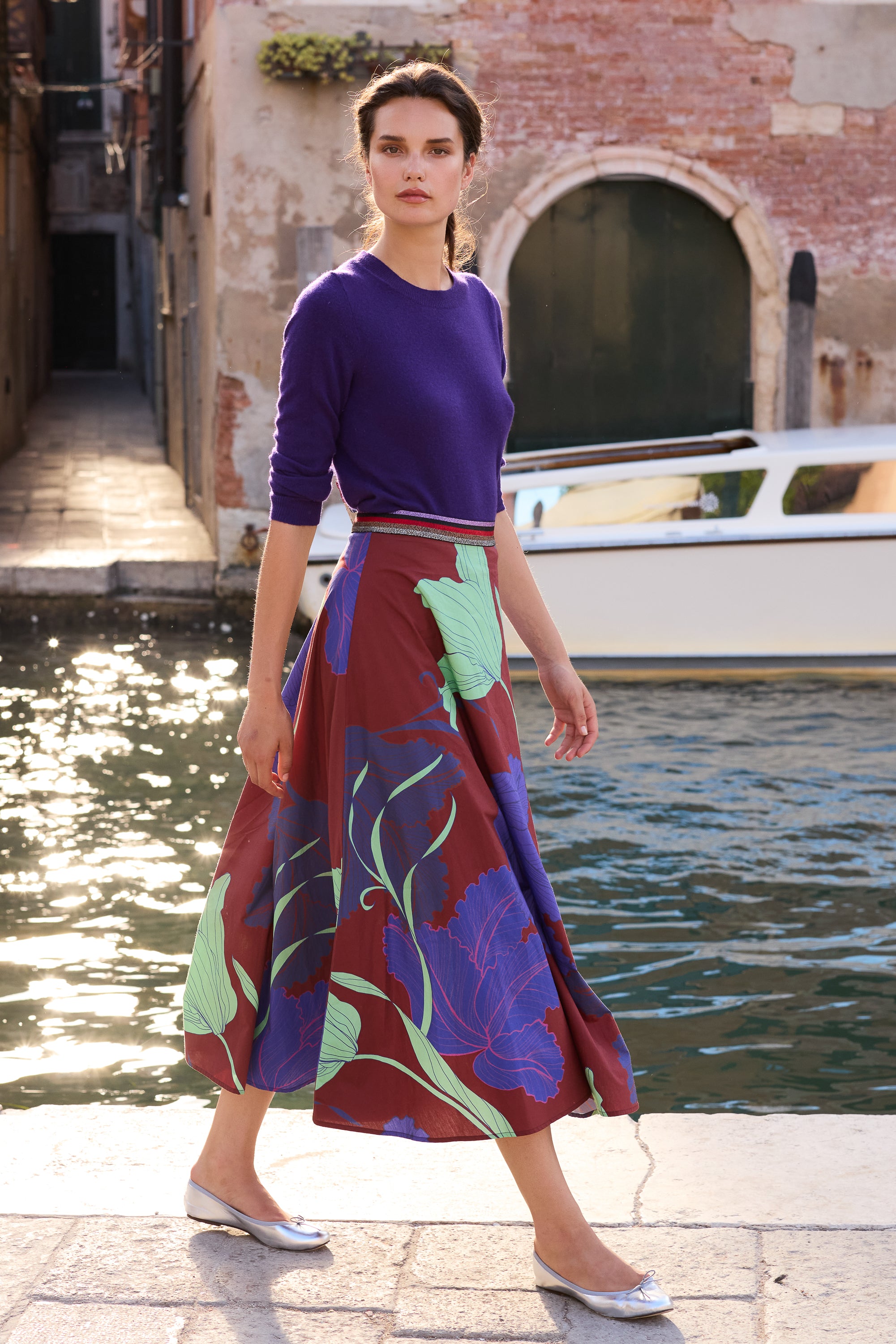 Swing Skirt- Hague Cobalt