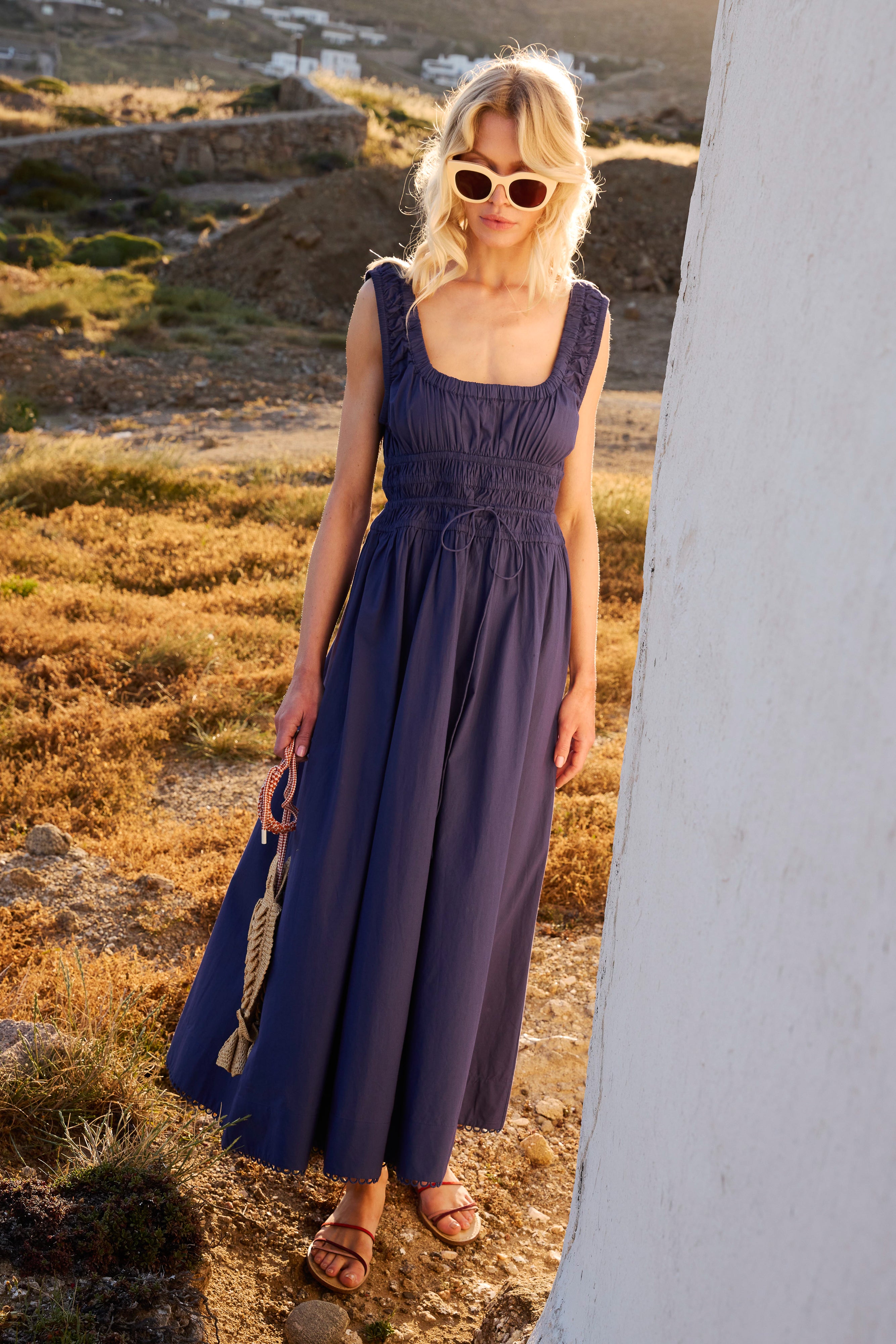Harper Dress- Tisbury Navy