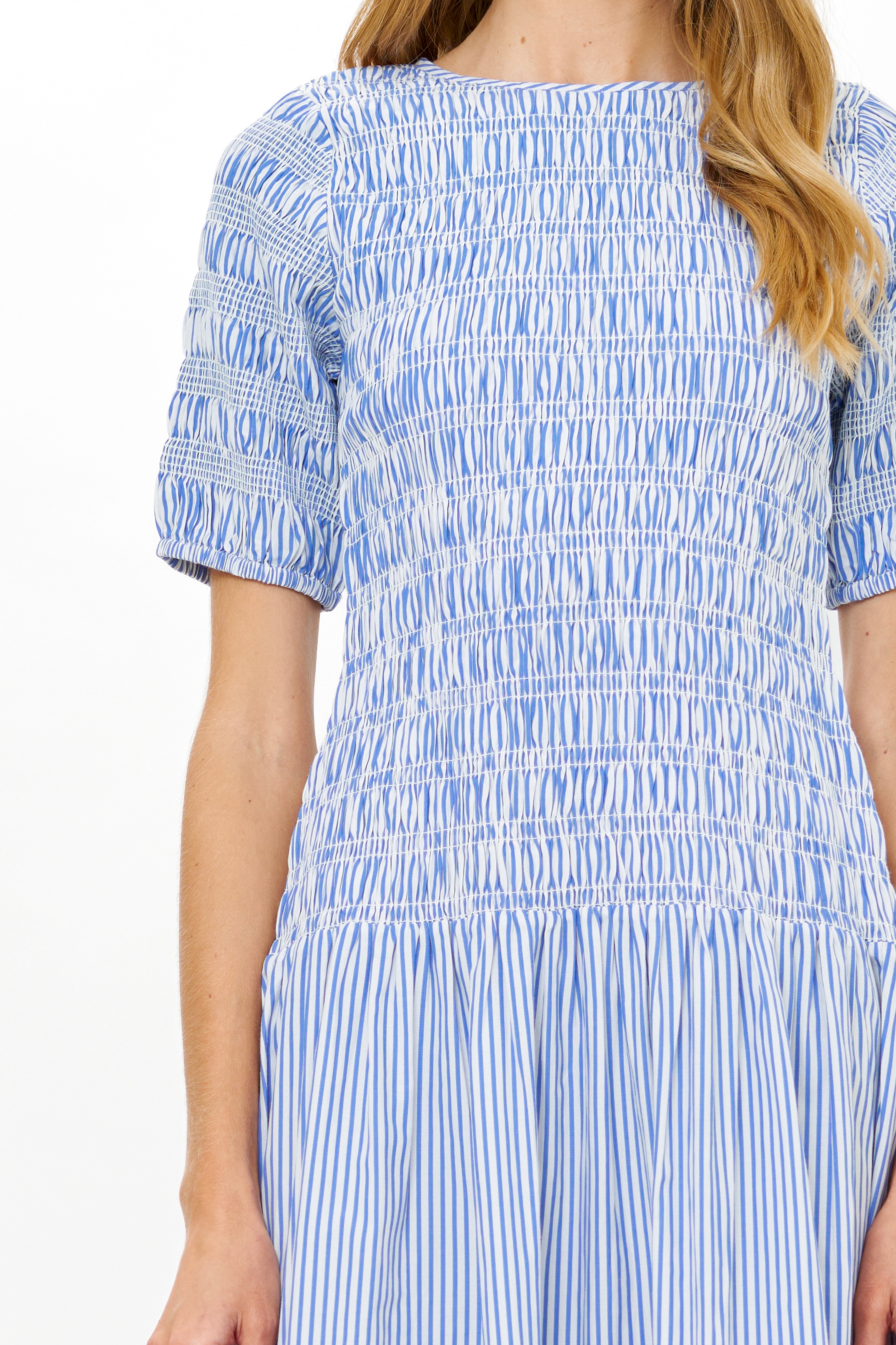 Smocked Drop Waist Maxi- Sconset Blue