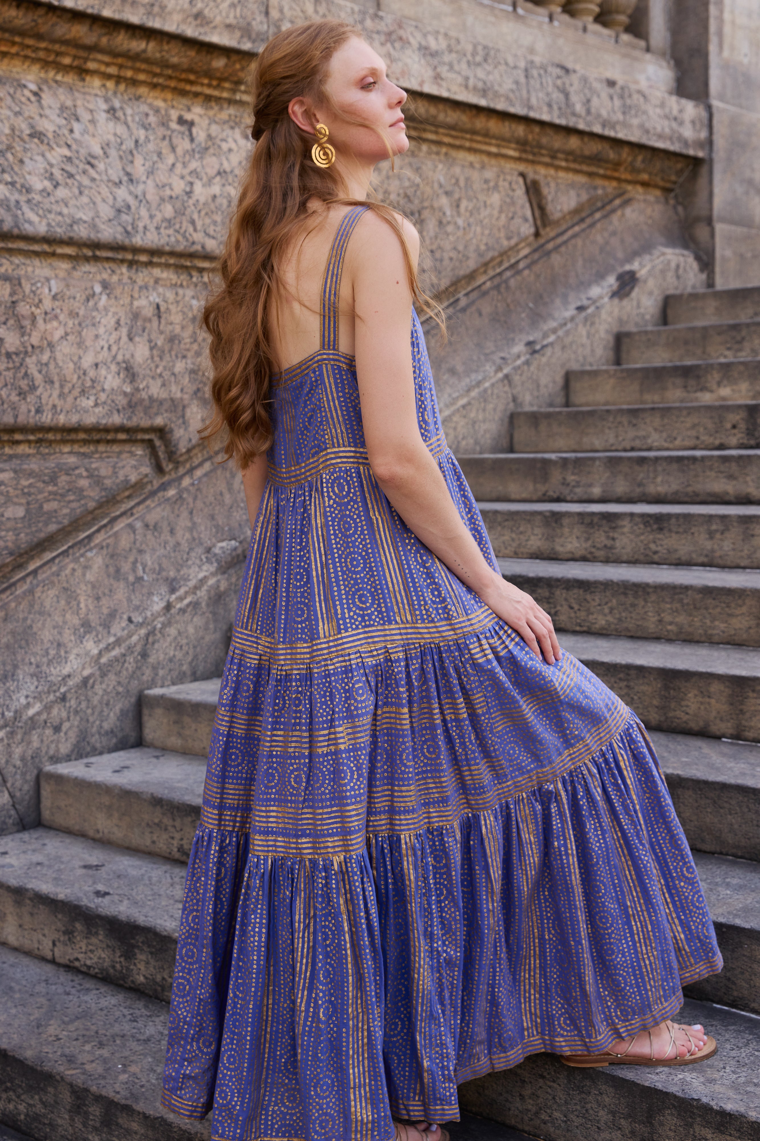 Strappy Maxi- Helene Blue