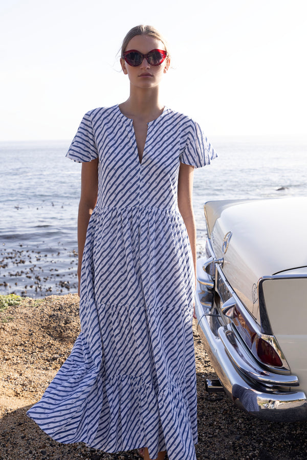 V-Neck Maxi- Dipsy Navy
