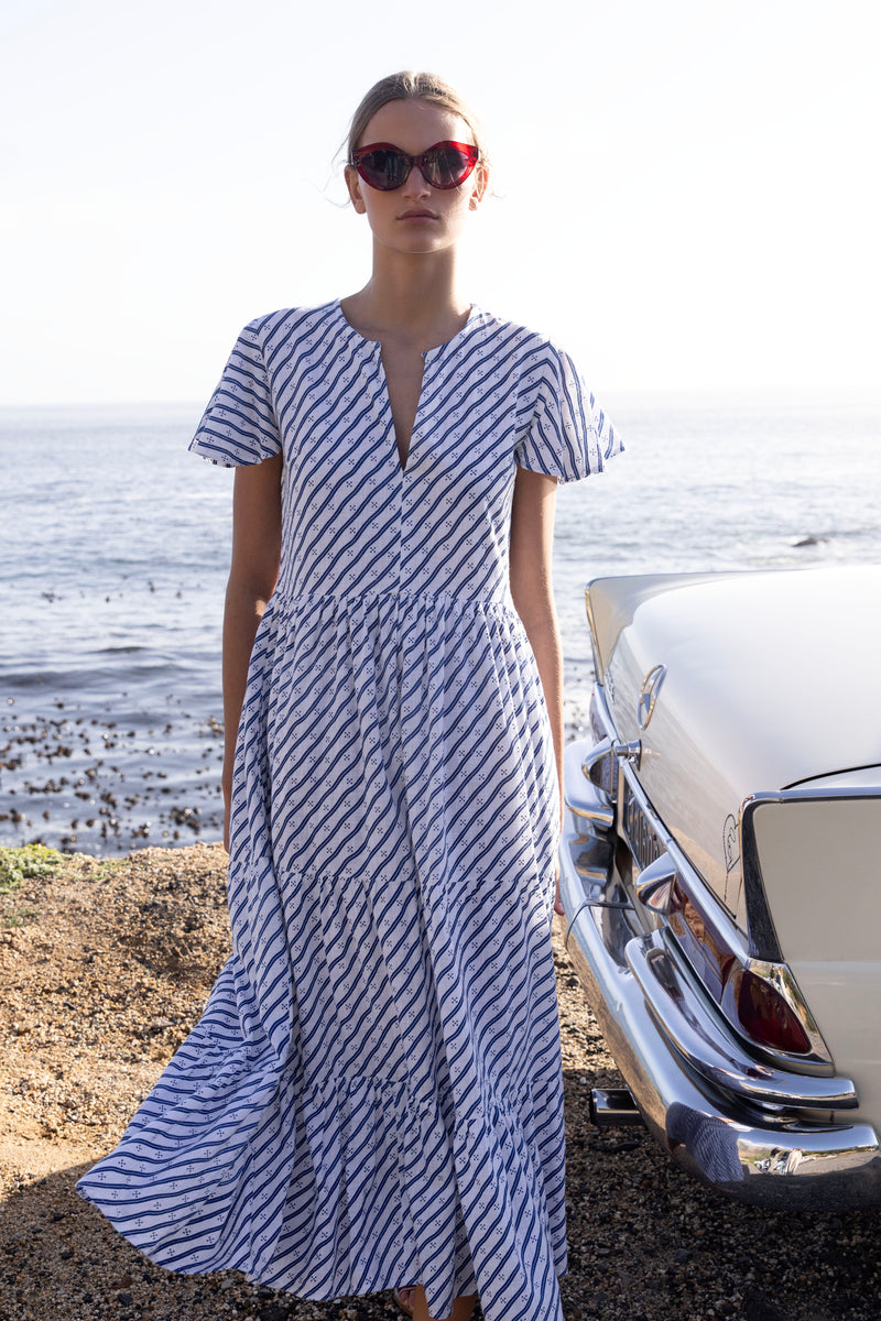 V-Neck Maxi- Dipsy Navy