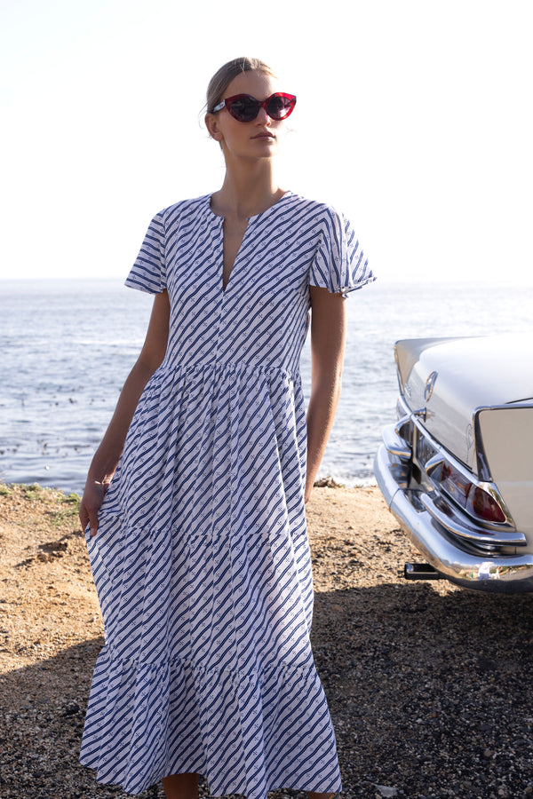 V-Neck Maxi- Dipsy Navy
