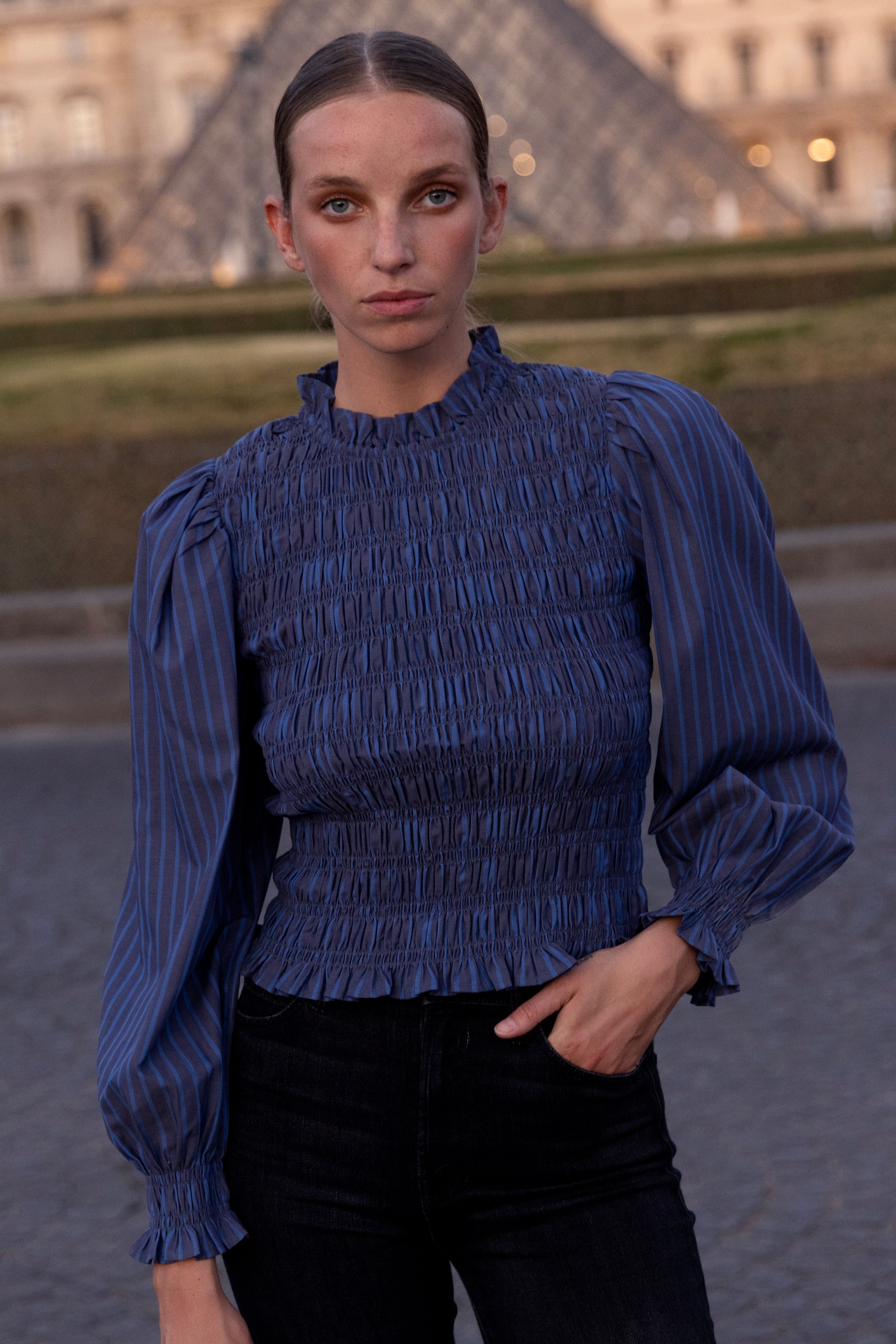 Willow Top- Morgan Blue