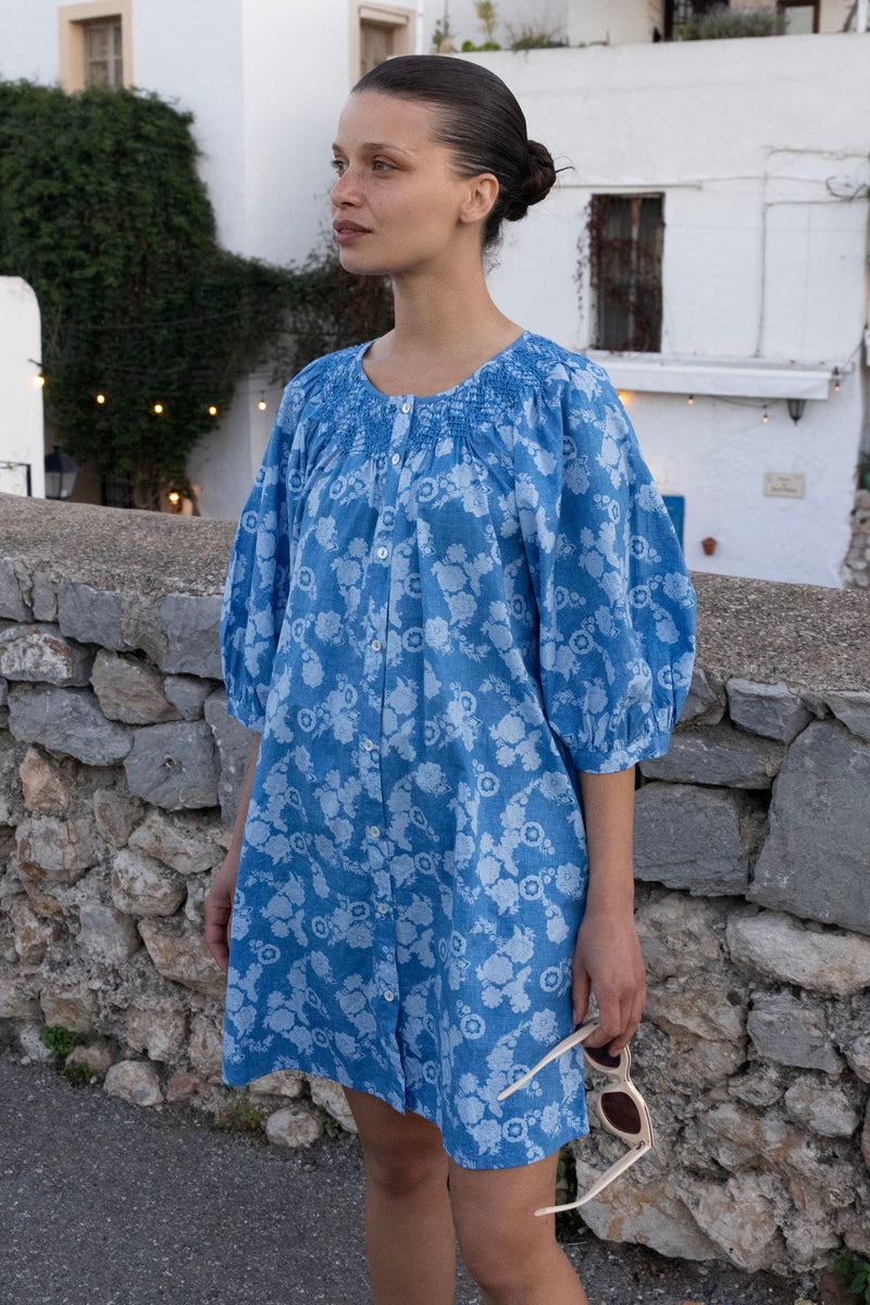 Embroidered Button Mini- Pretoria Navy