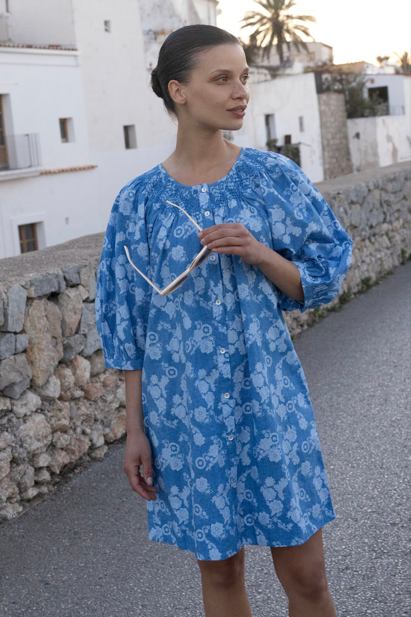 Embroidered Button Mini- Pretoria Navy