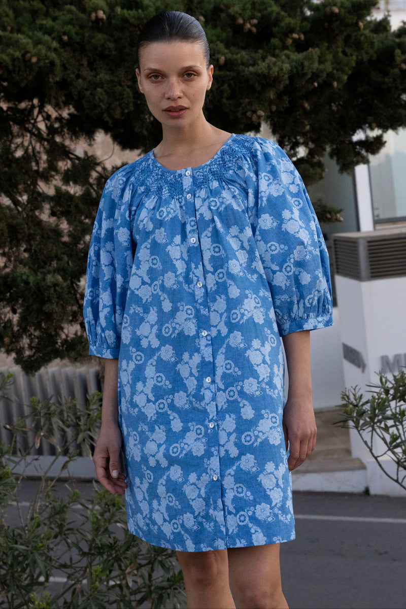 Embroidered Button Mini- Pretoria Navy