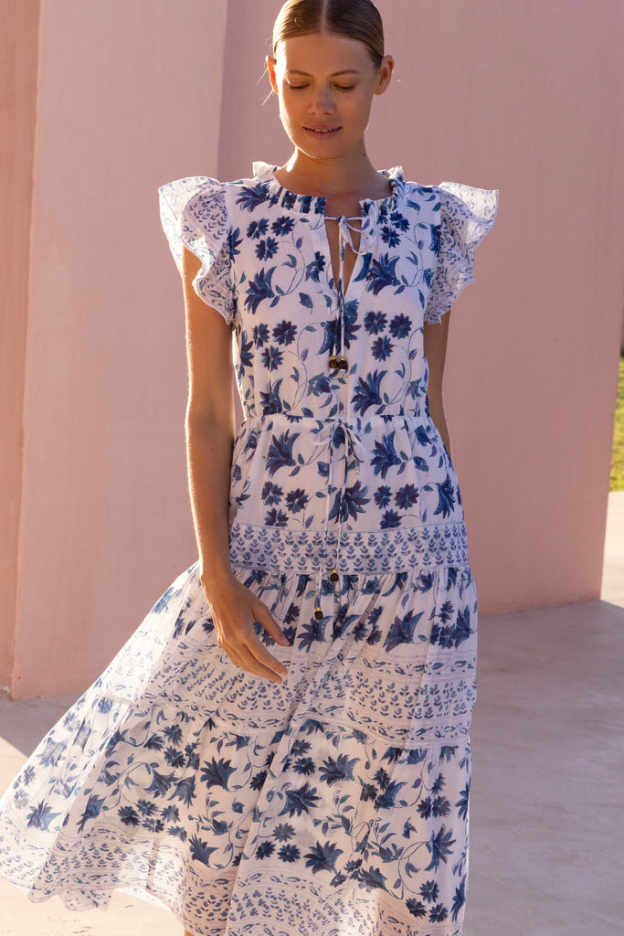 Cinched Flirty Midi- Marion Blue – OLIPHANTDESIGN