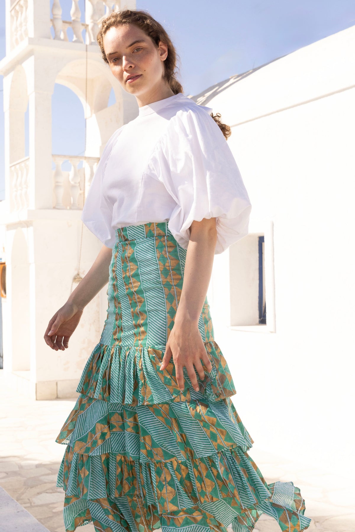 Wavy Pleat Tier Skirt – Lucky in Love