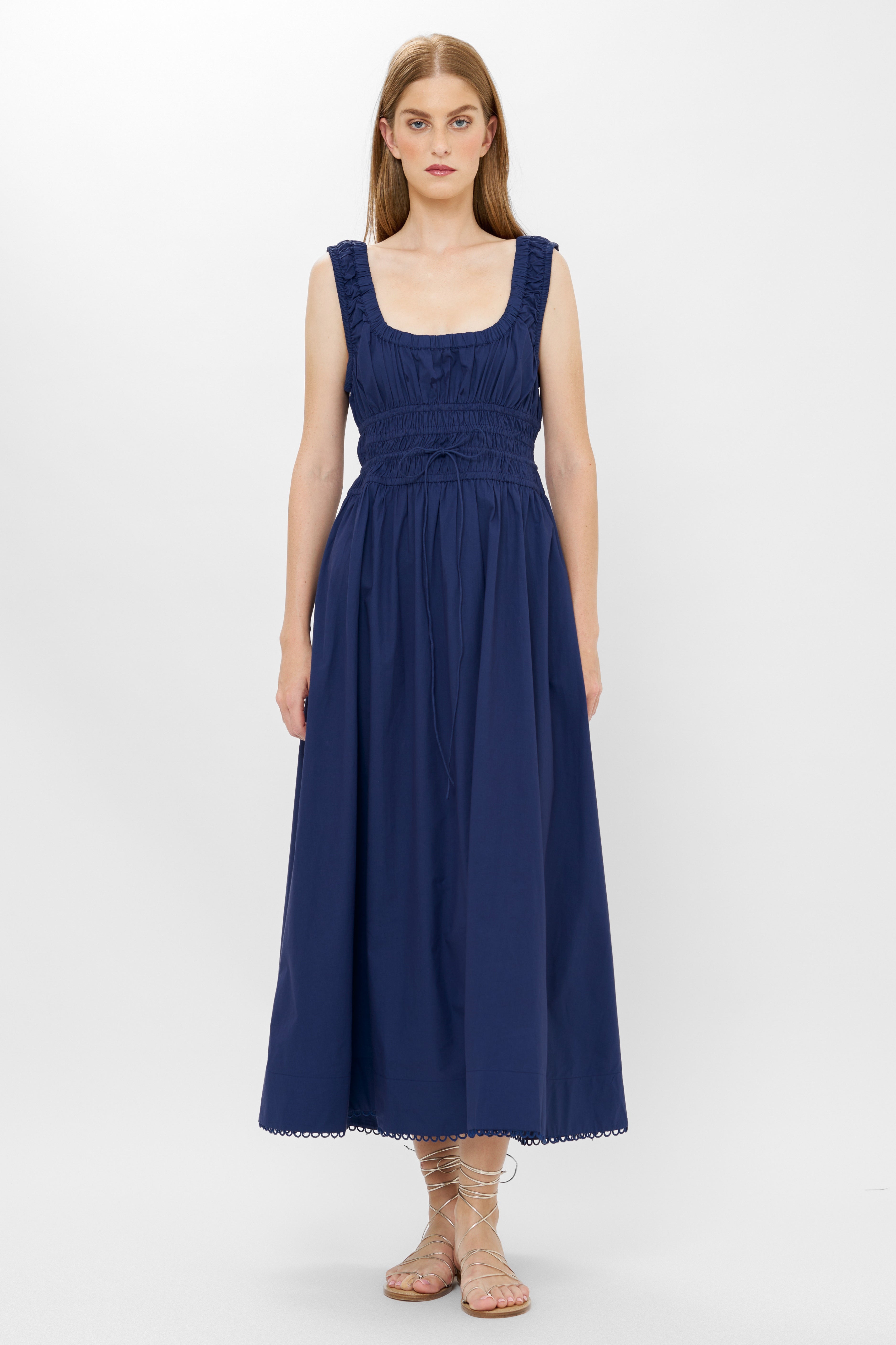 Harper Dress- Tisbury Navy