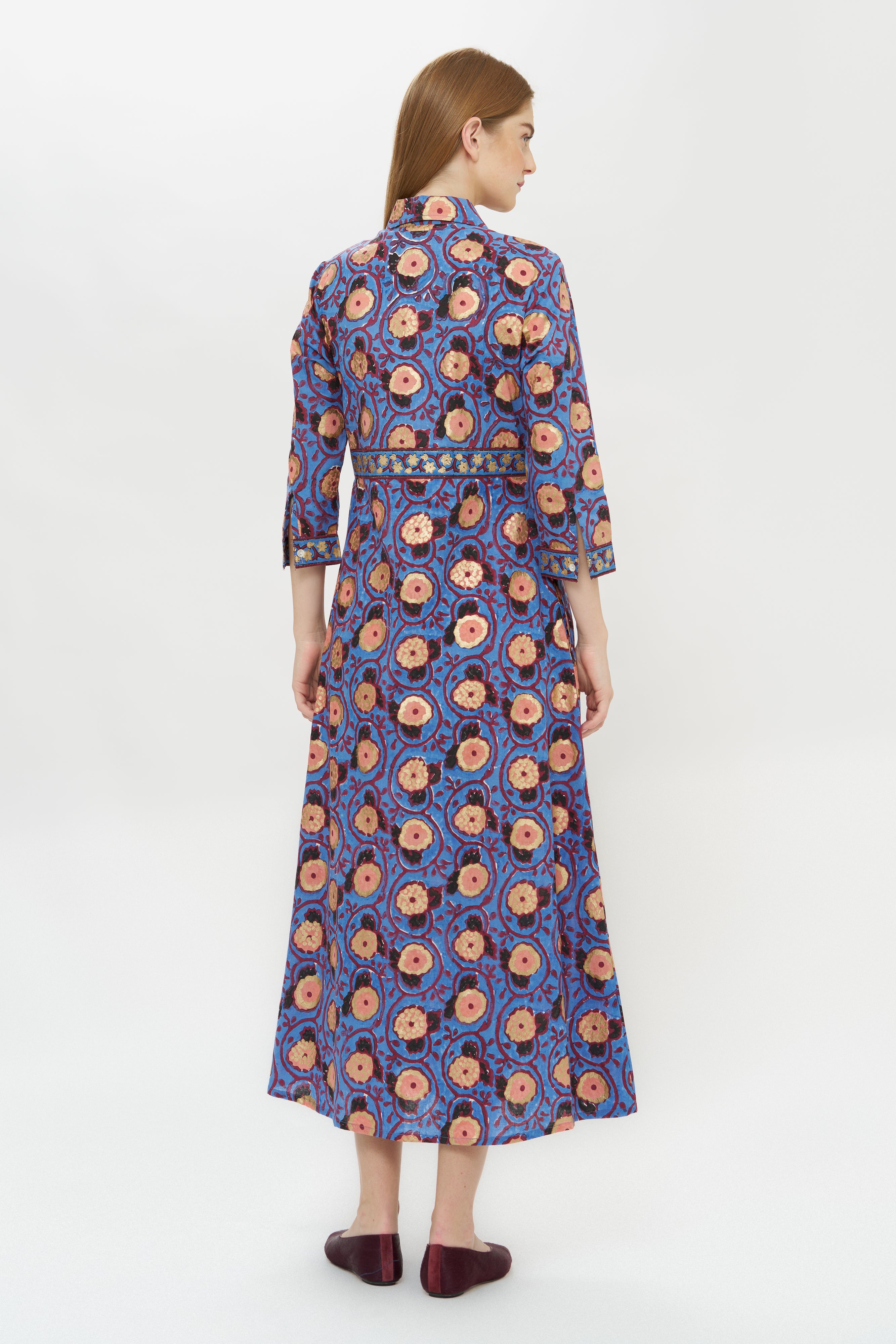 Shirt Dress Maxi- Verona Blue