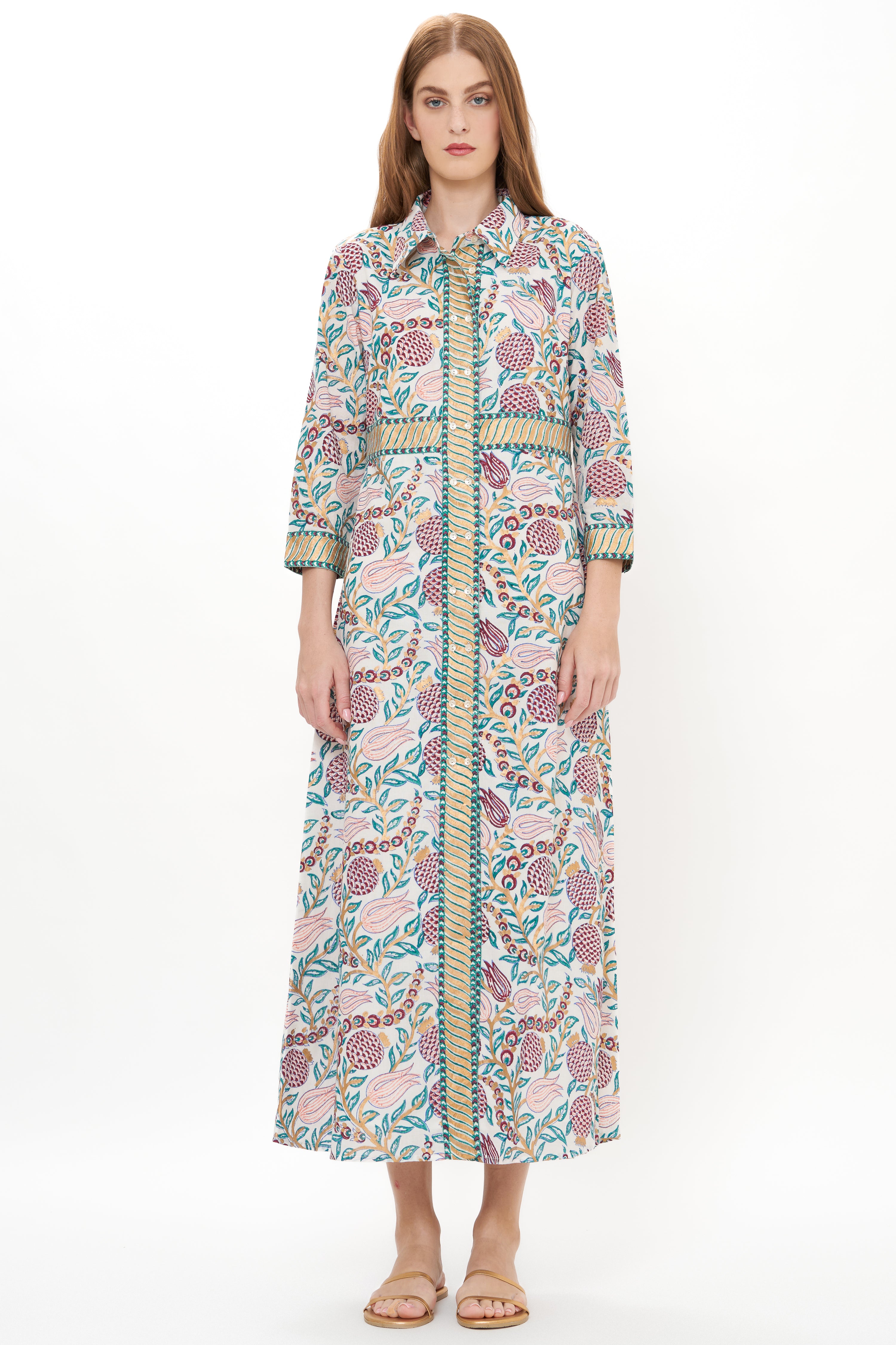 Shirt Dress Maxi- Tupi Teal