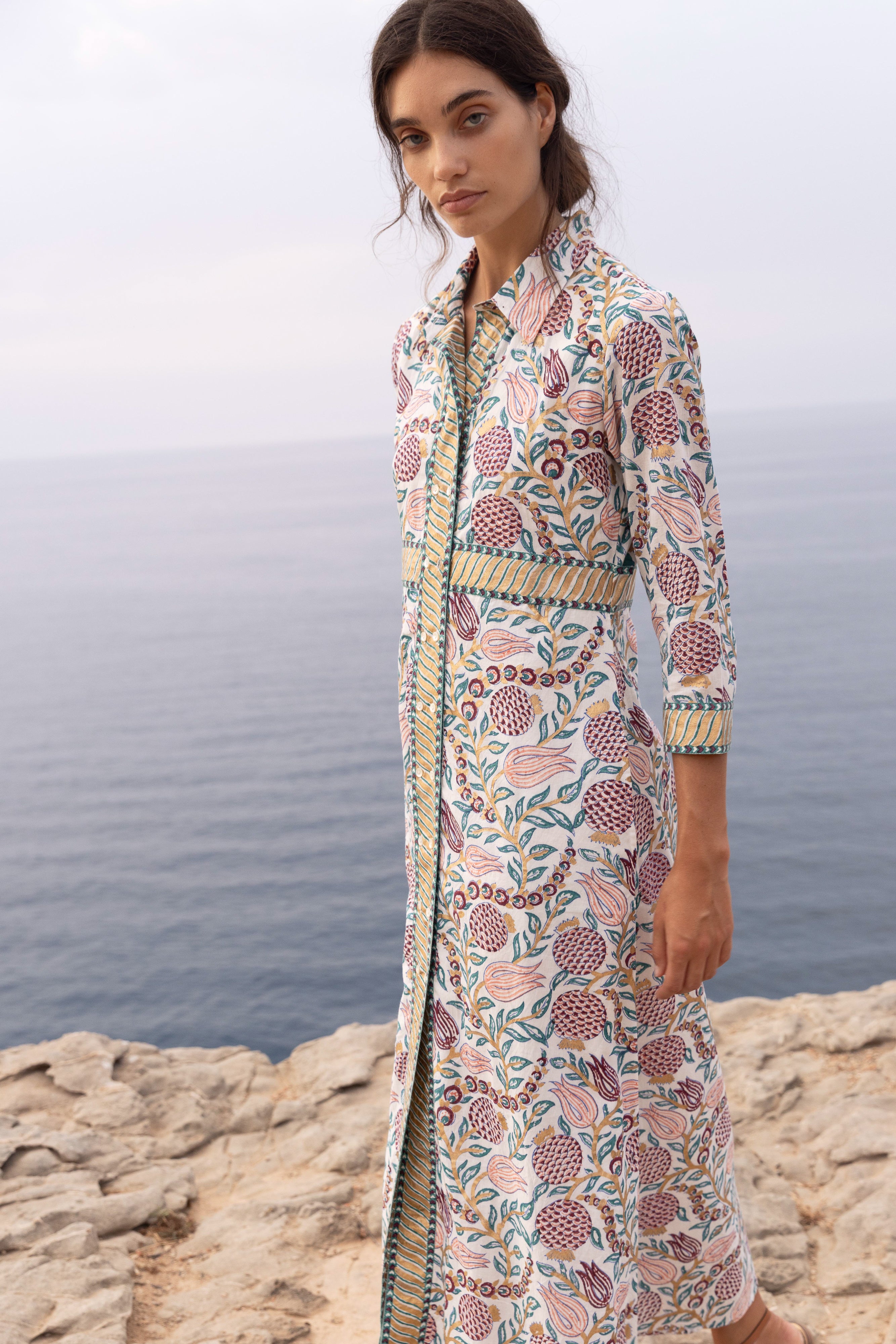 Shirt Dress Maxi- Tupi Teal