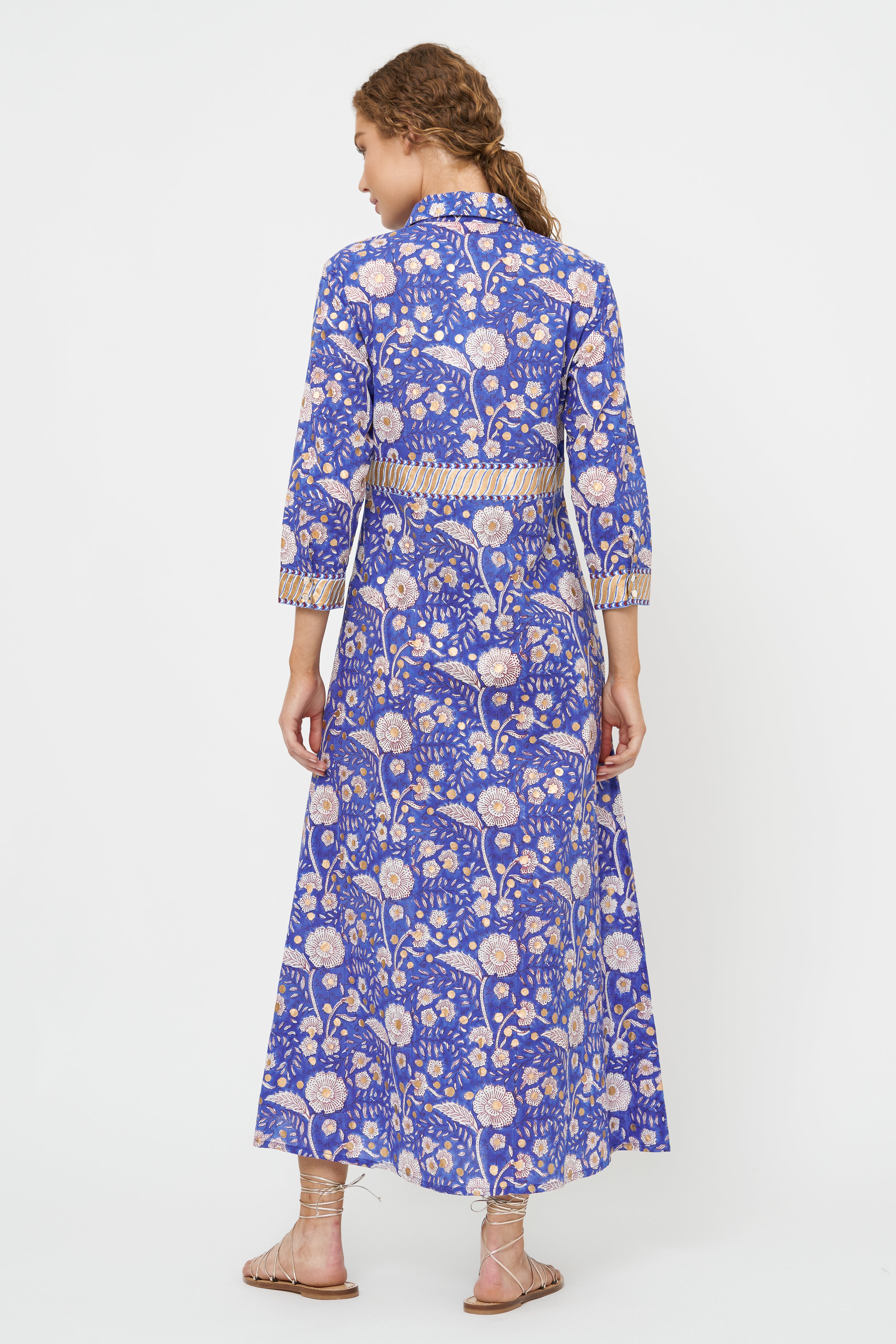 Shirt Dress Maxi- Carolina Cobalt
