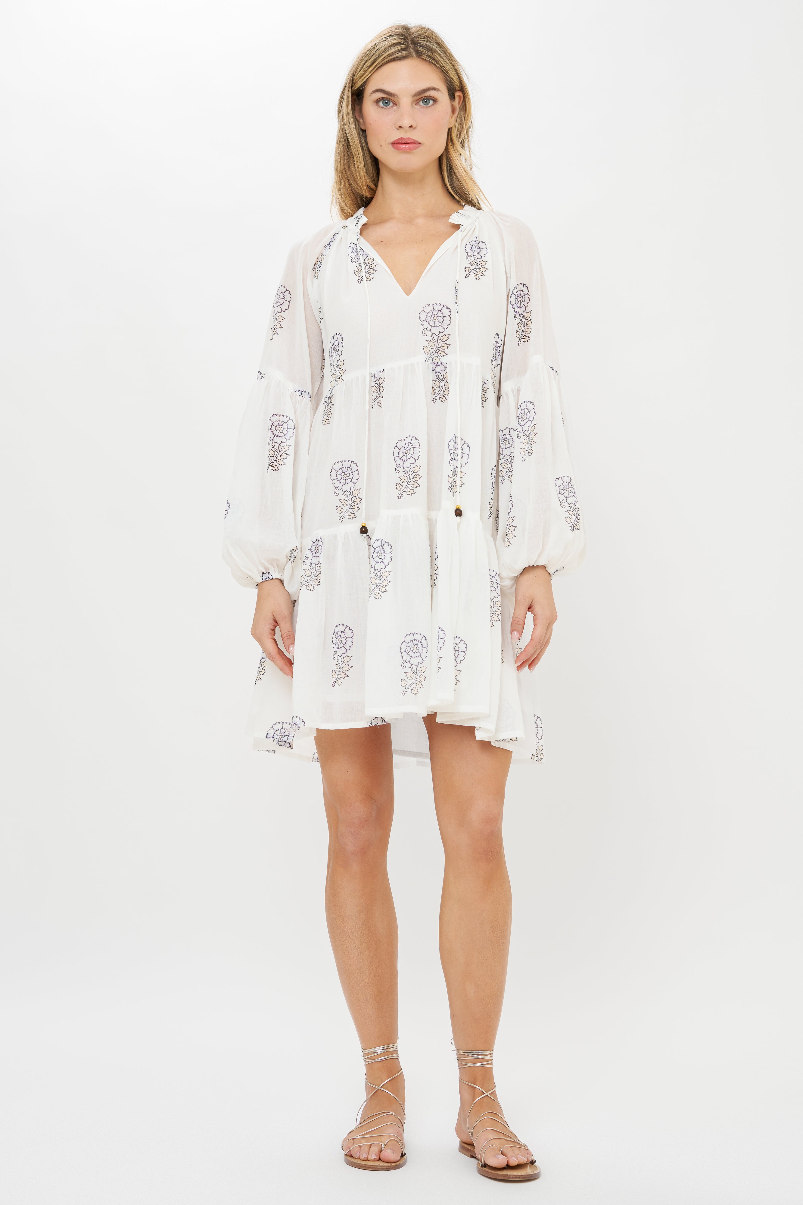 Balloon Sleeve Short- Leela Sky