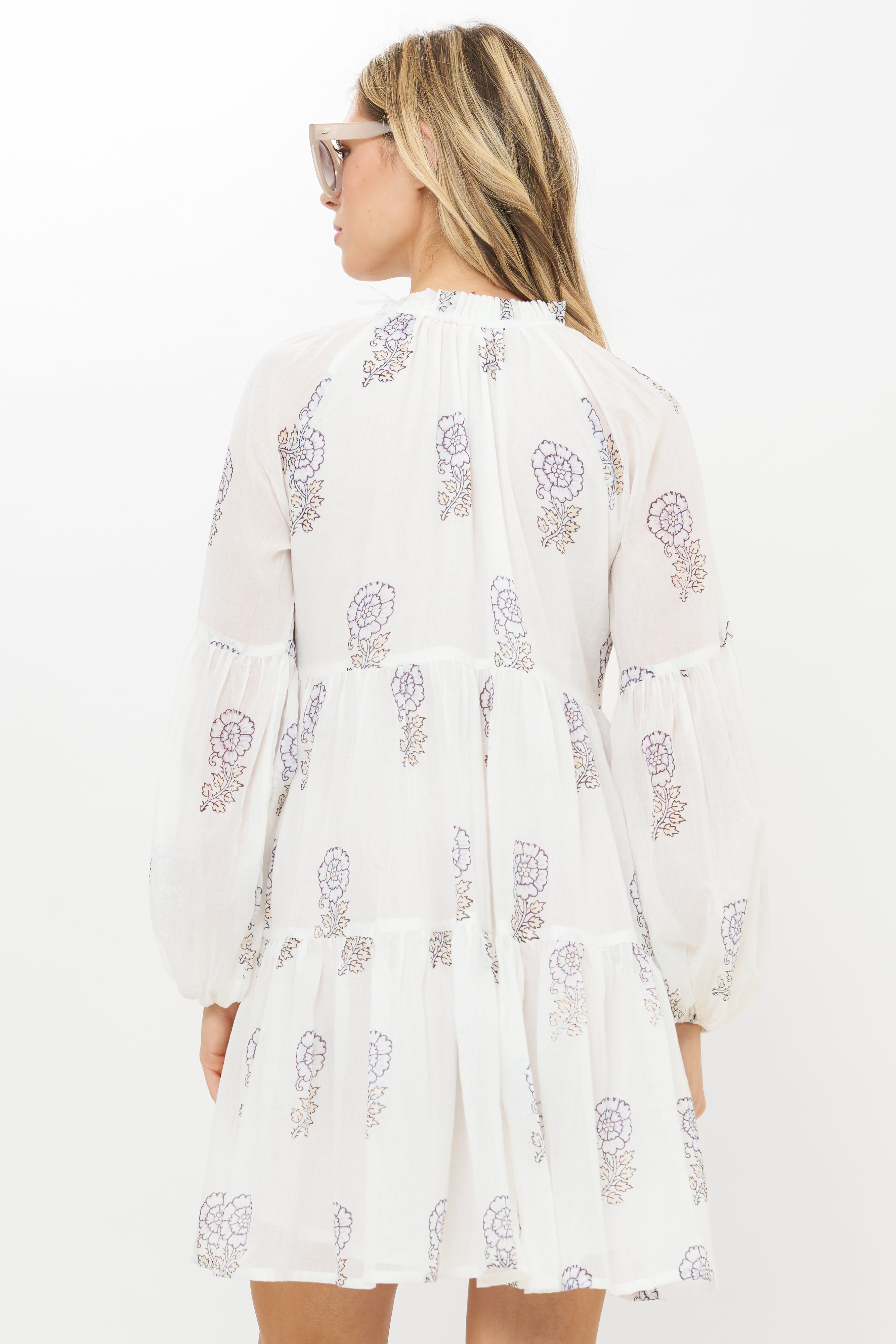 Balloon Sleeve Short- Leela Sky
