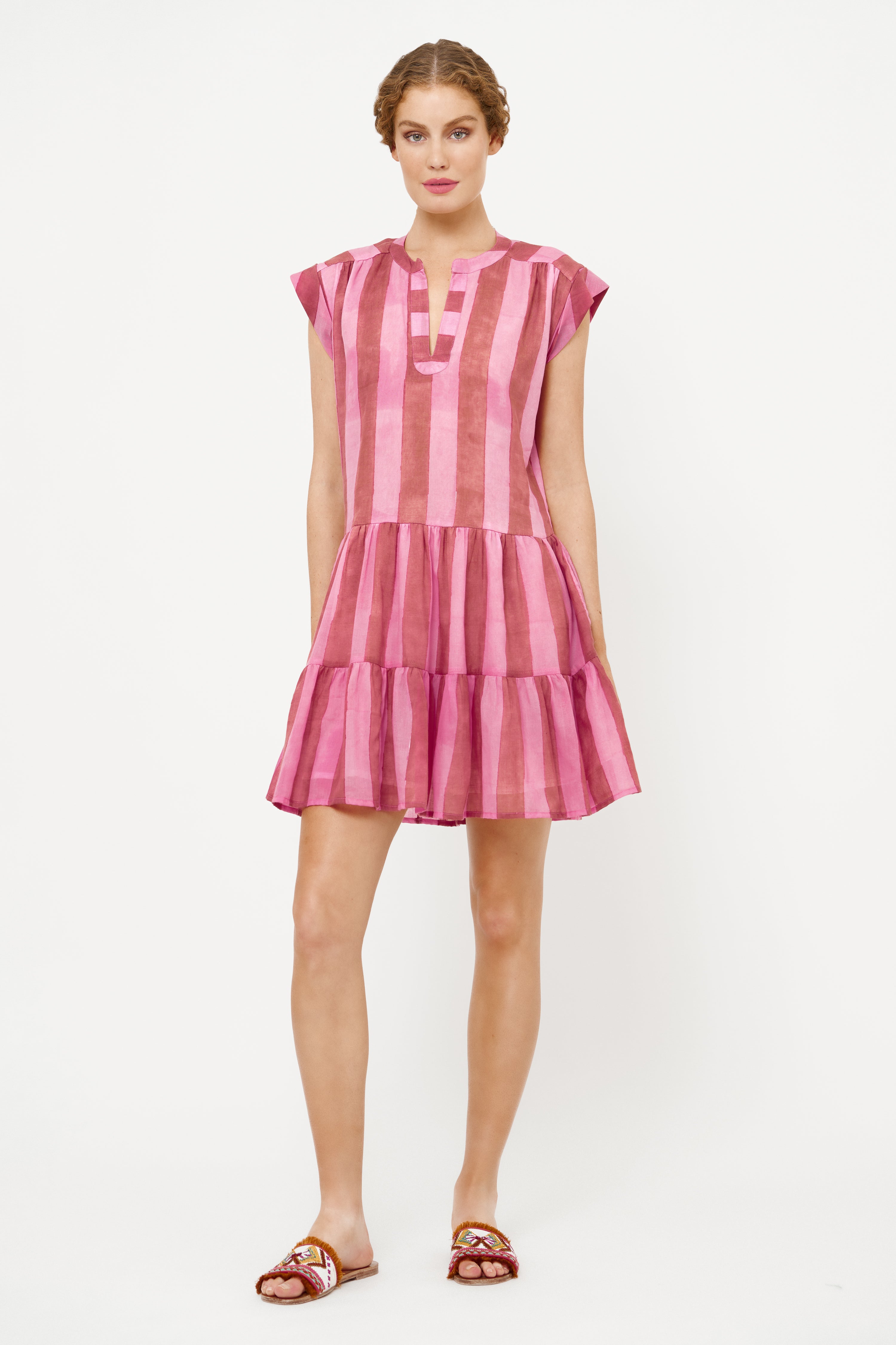 Roll Sleeve- Cabana Rhubarb