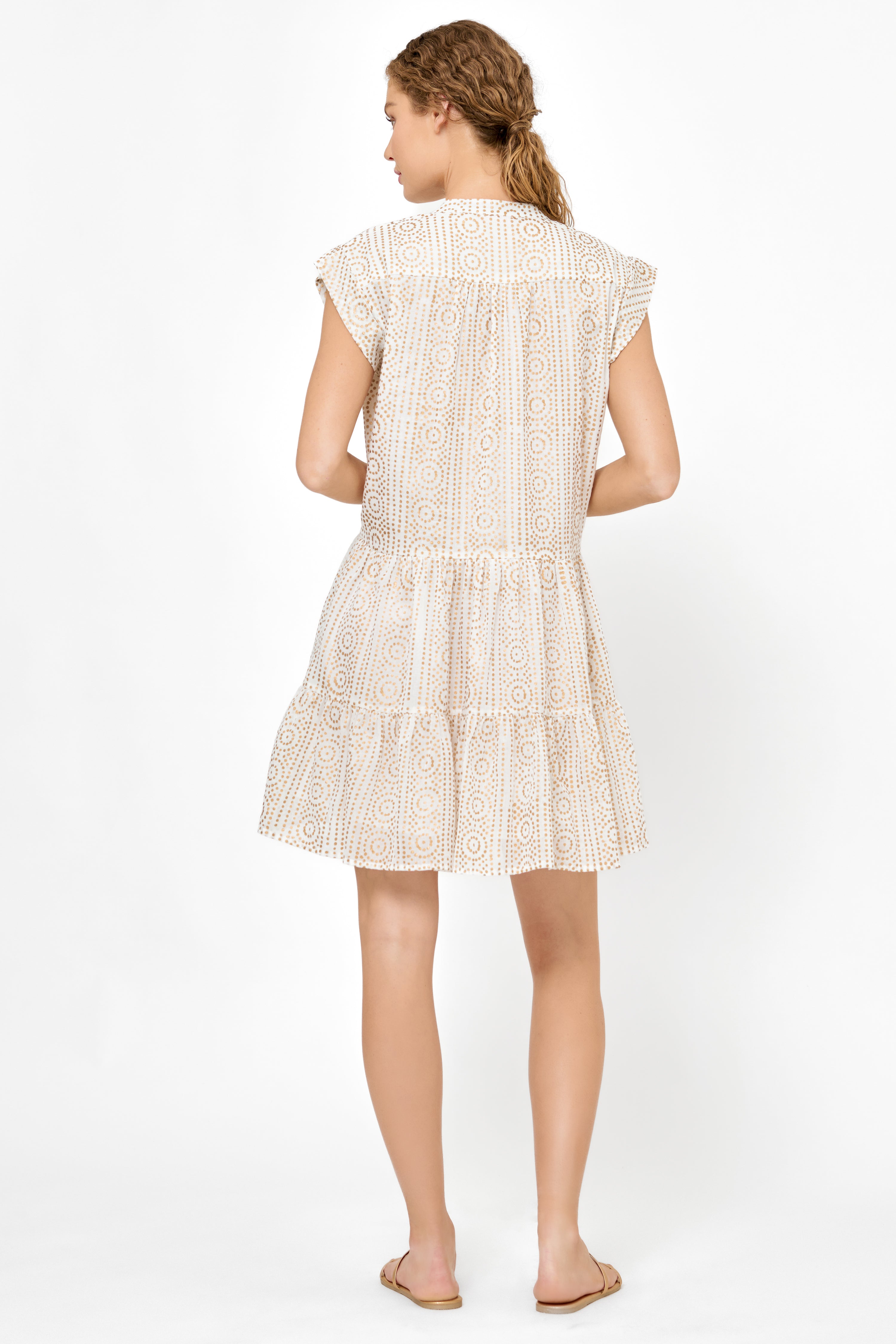 Roll Sleeve- Helene Cream Gold