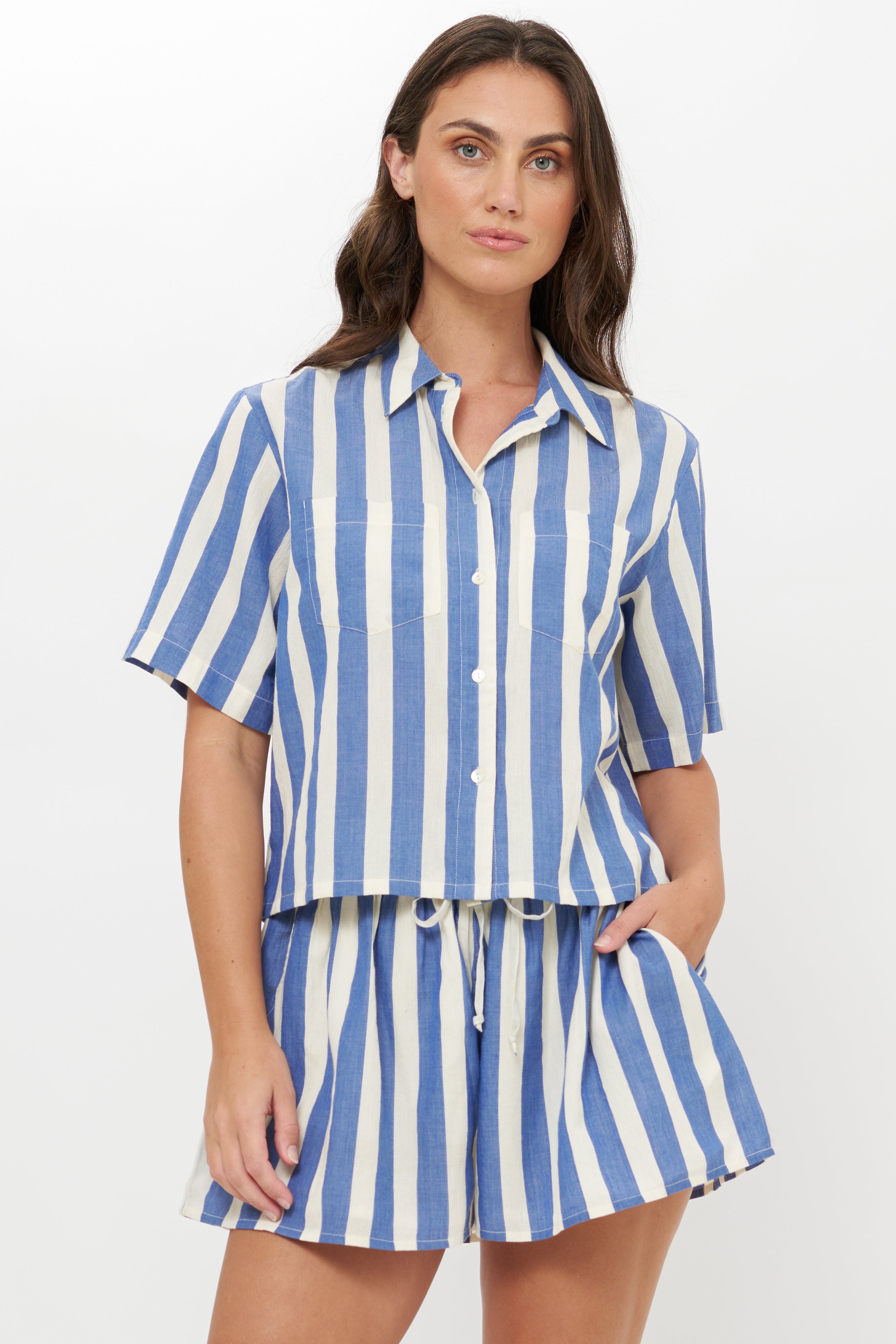 Riley Shorts- Solana Blue