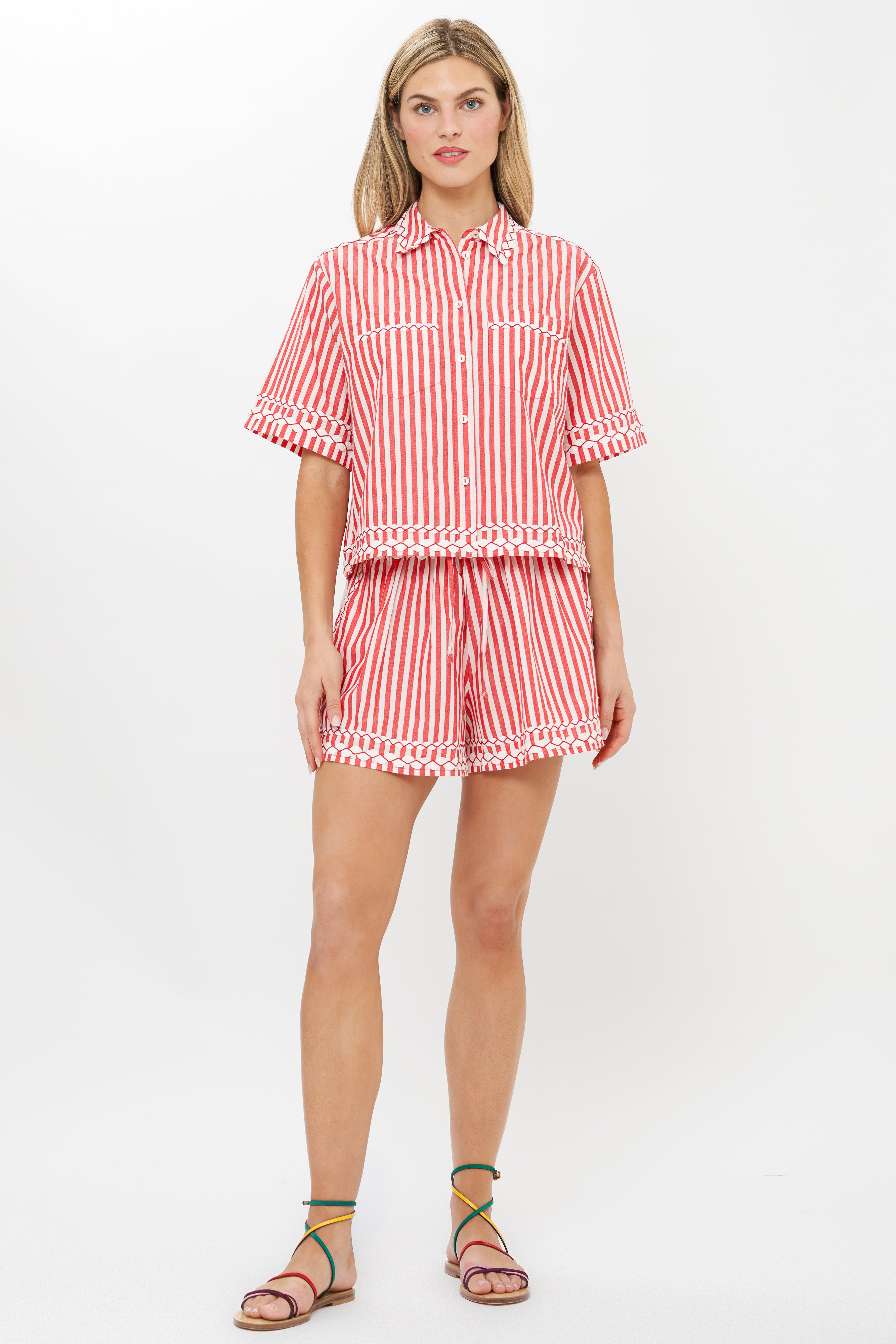Riley Shorts- Sconset Red