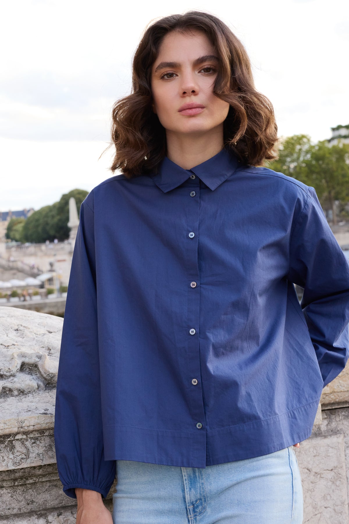 Lily Top- Hepburn Navy