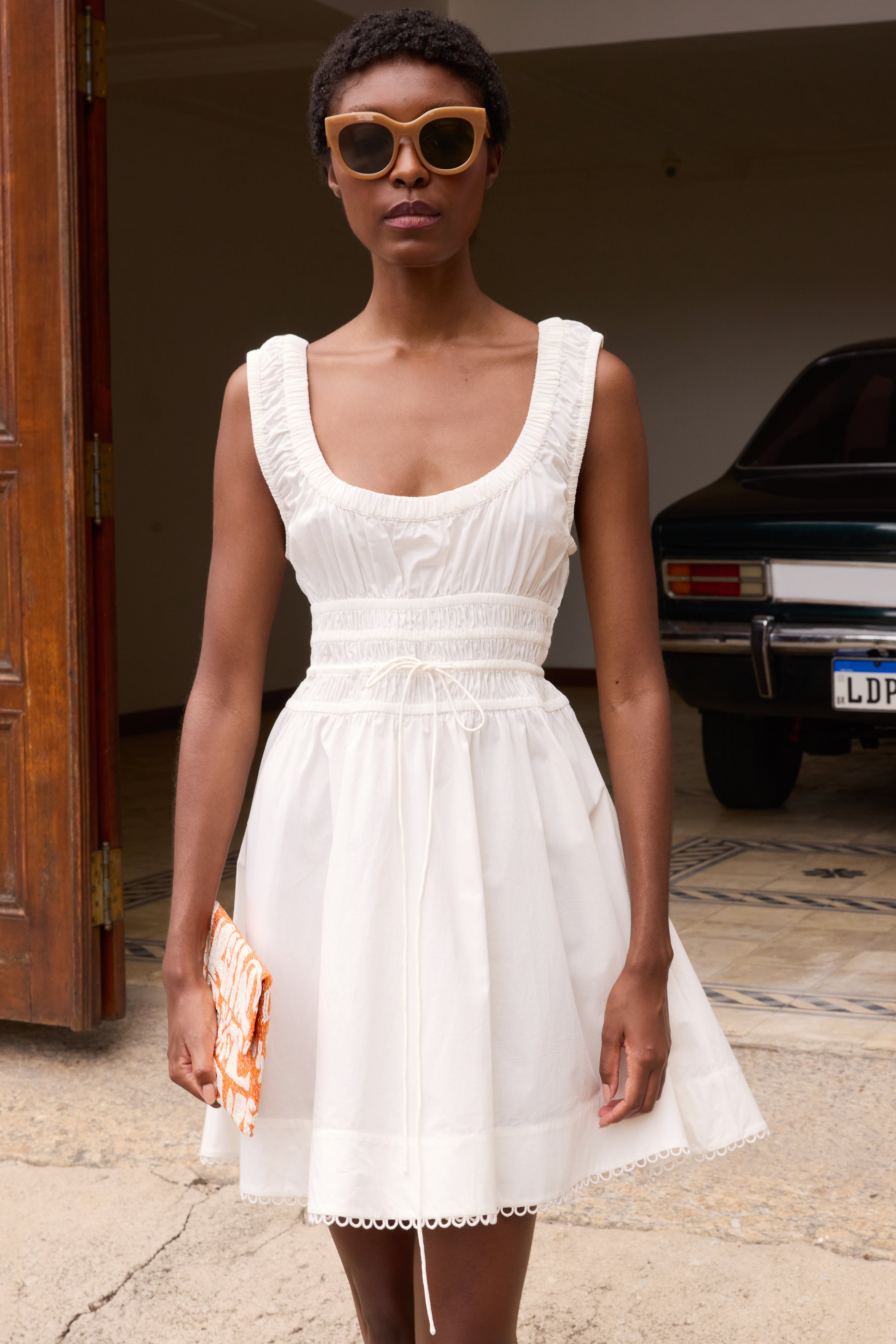 Harper Mini Dress- Tisbury White