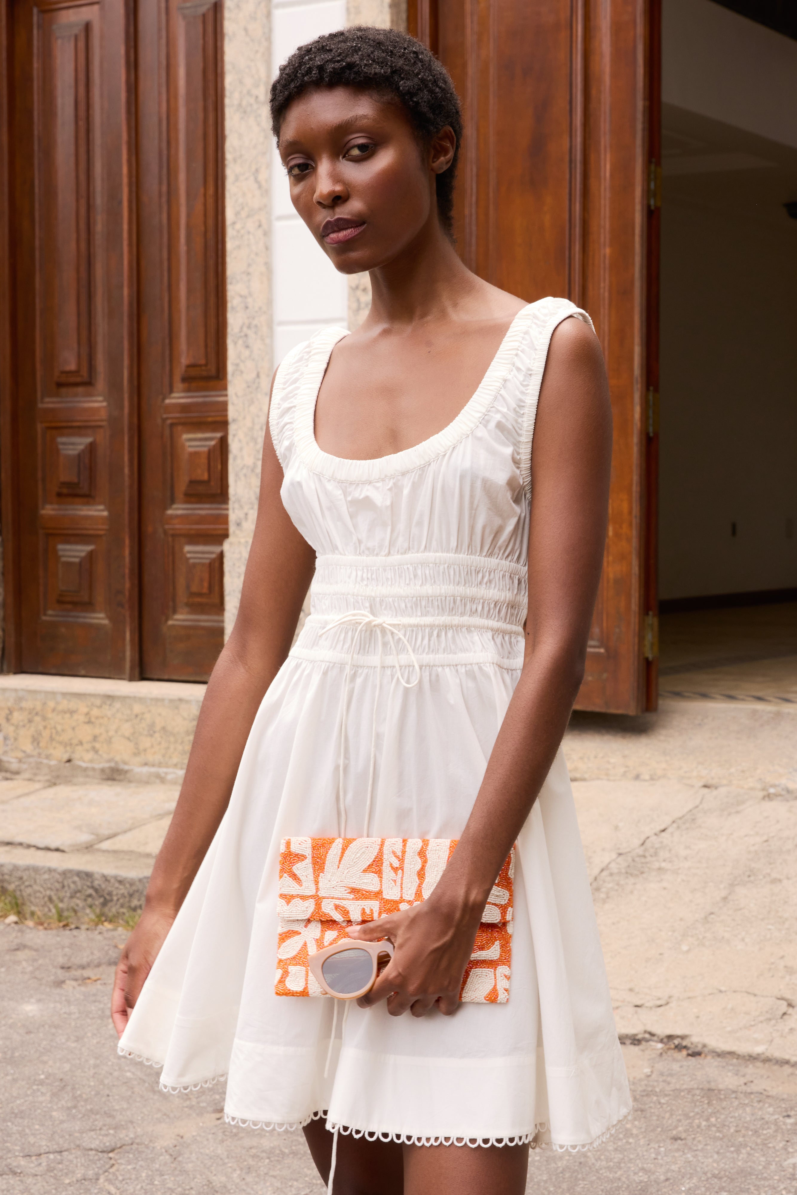 Harper Mini Dress- Tisbury White