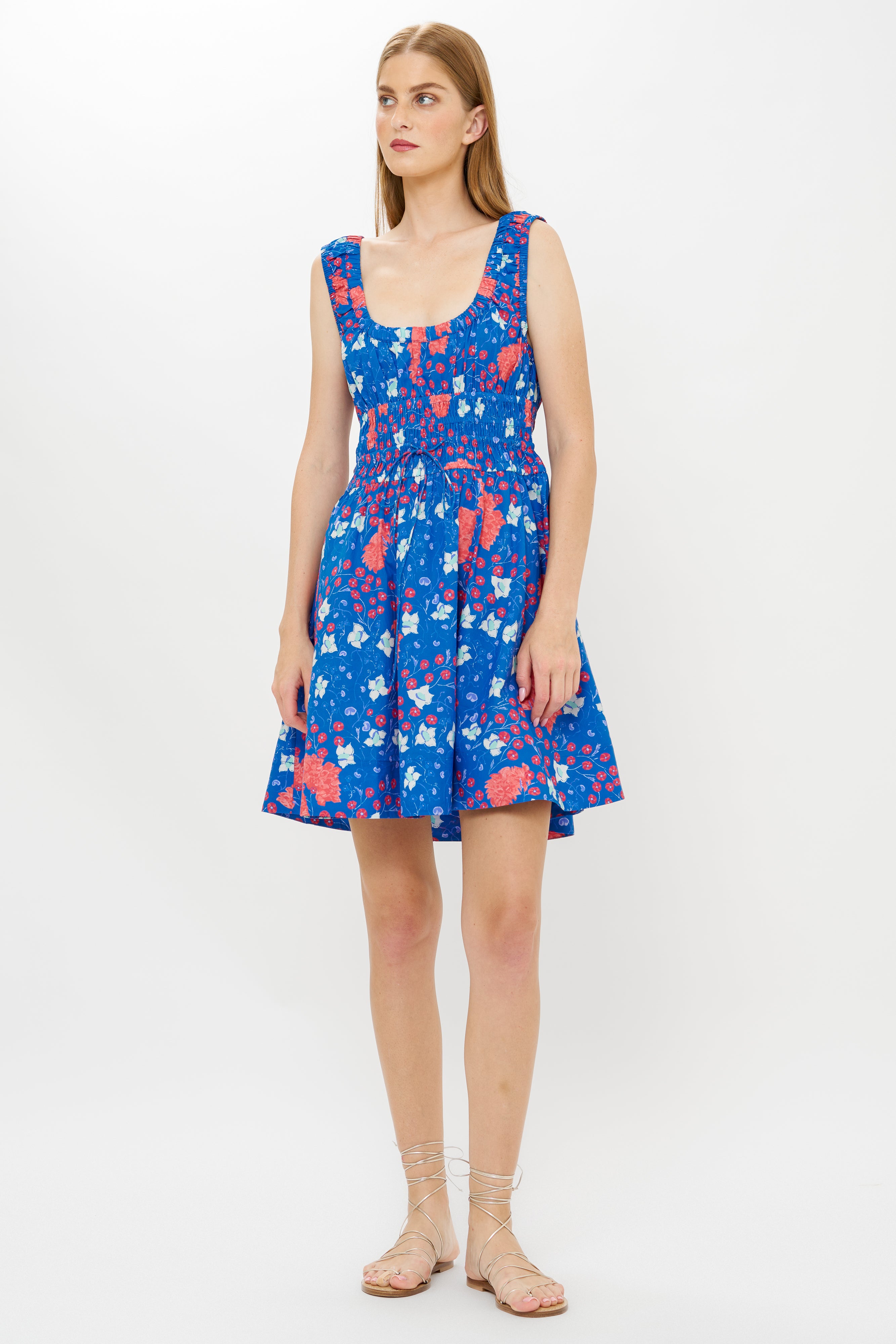 Harper Mini Dress- Fleur Blue