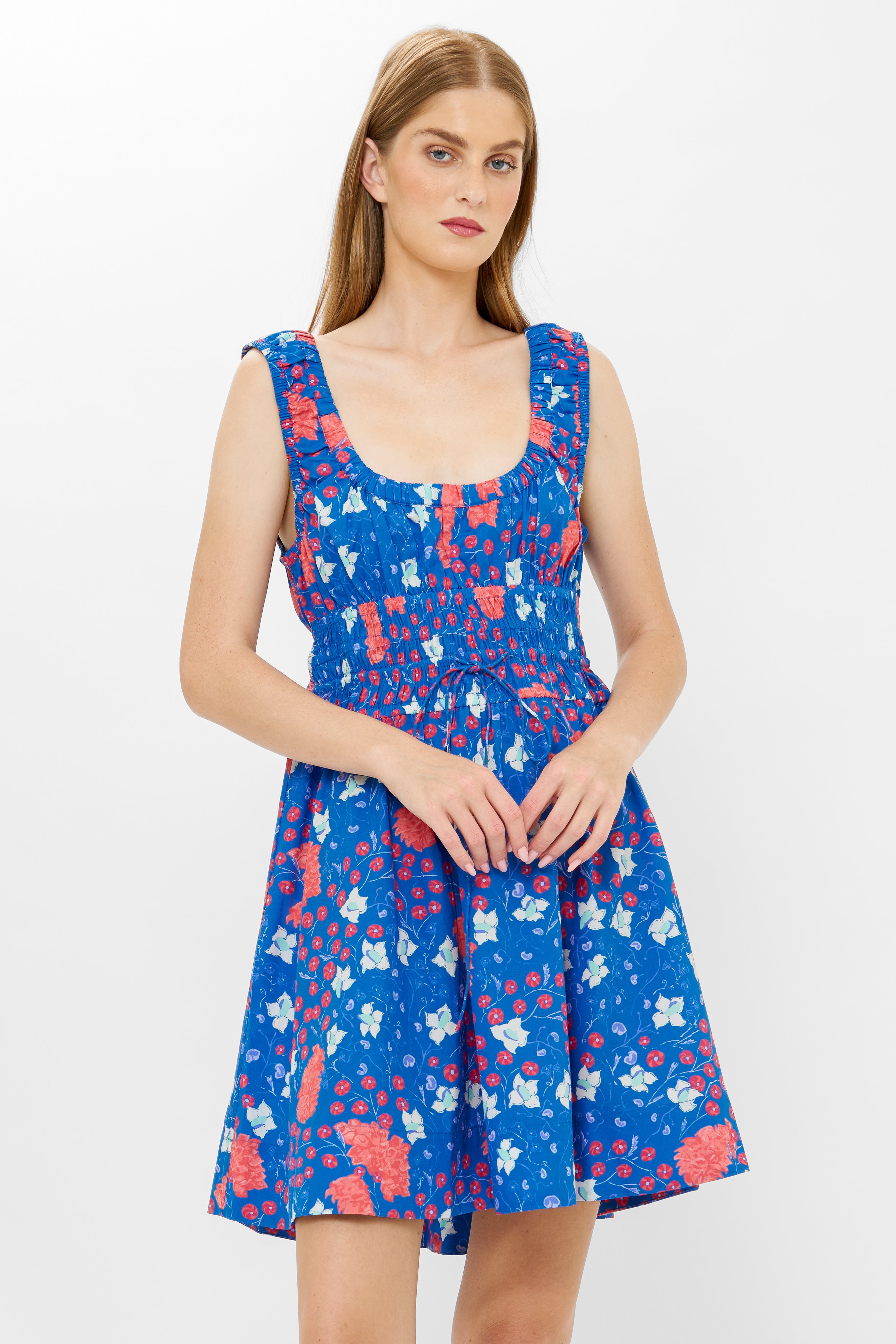 Harper Mini Dress- Fleur Blue