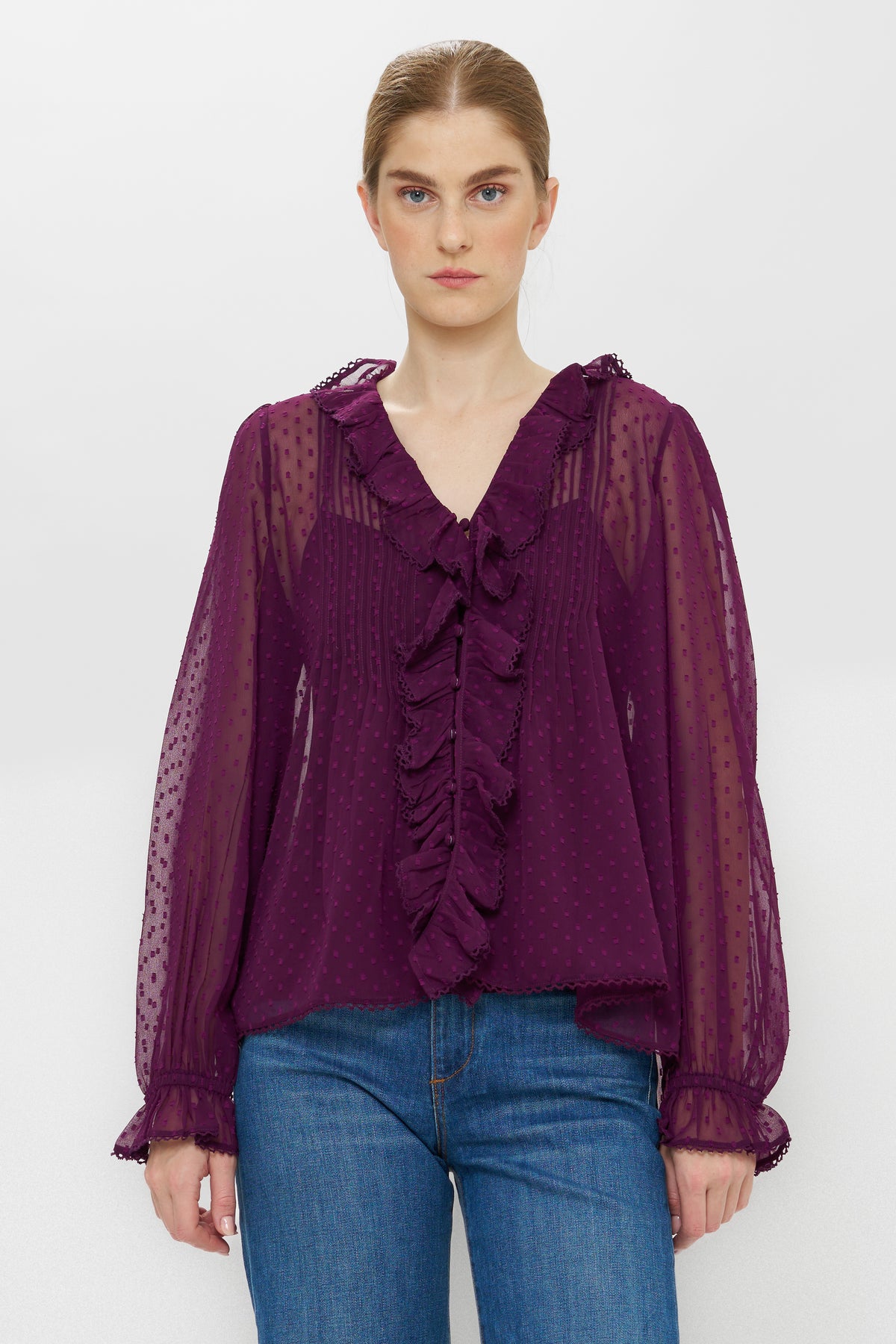 Mila Top- Geneva Plum