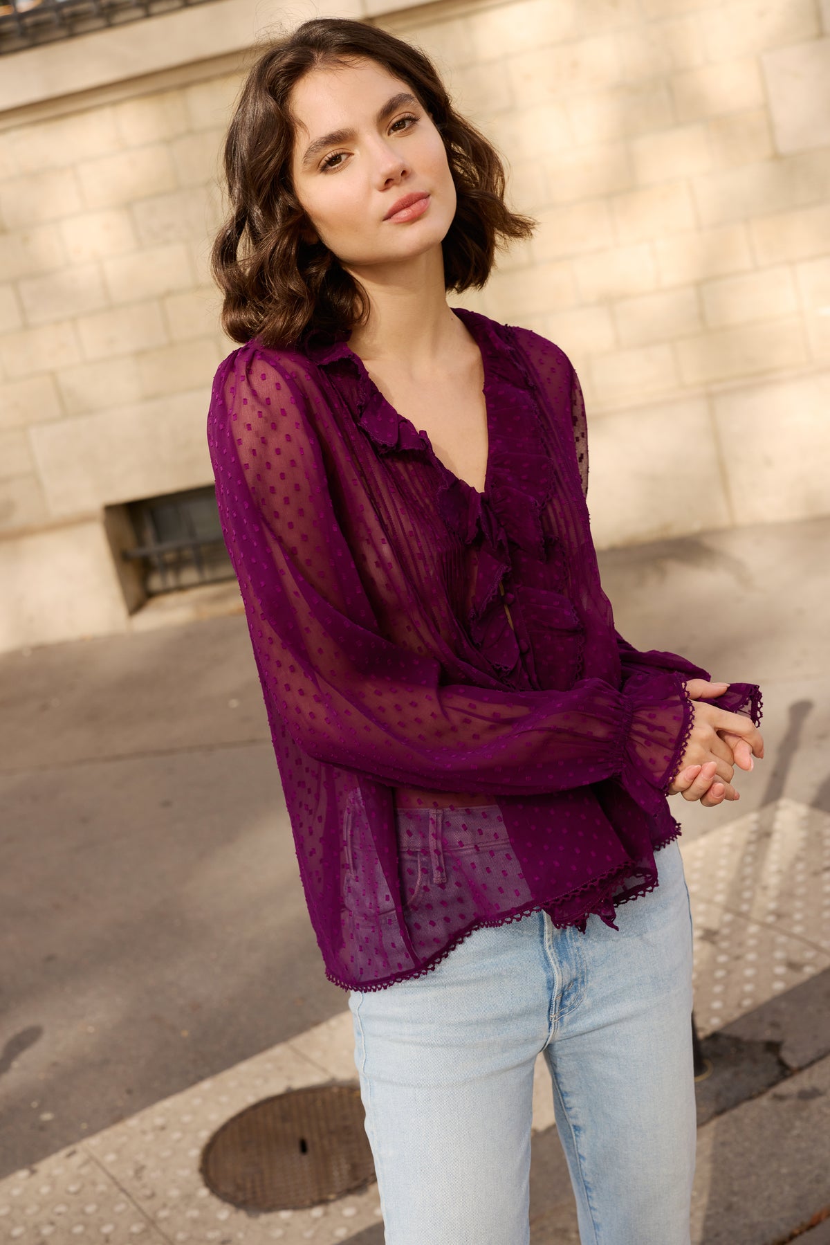 Mila Top- Geneva Plum