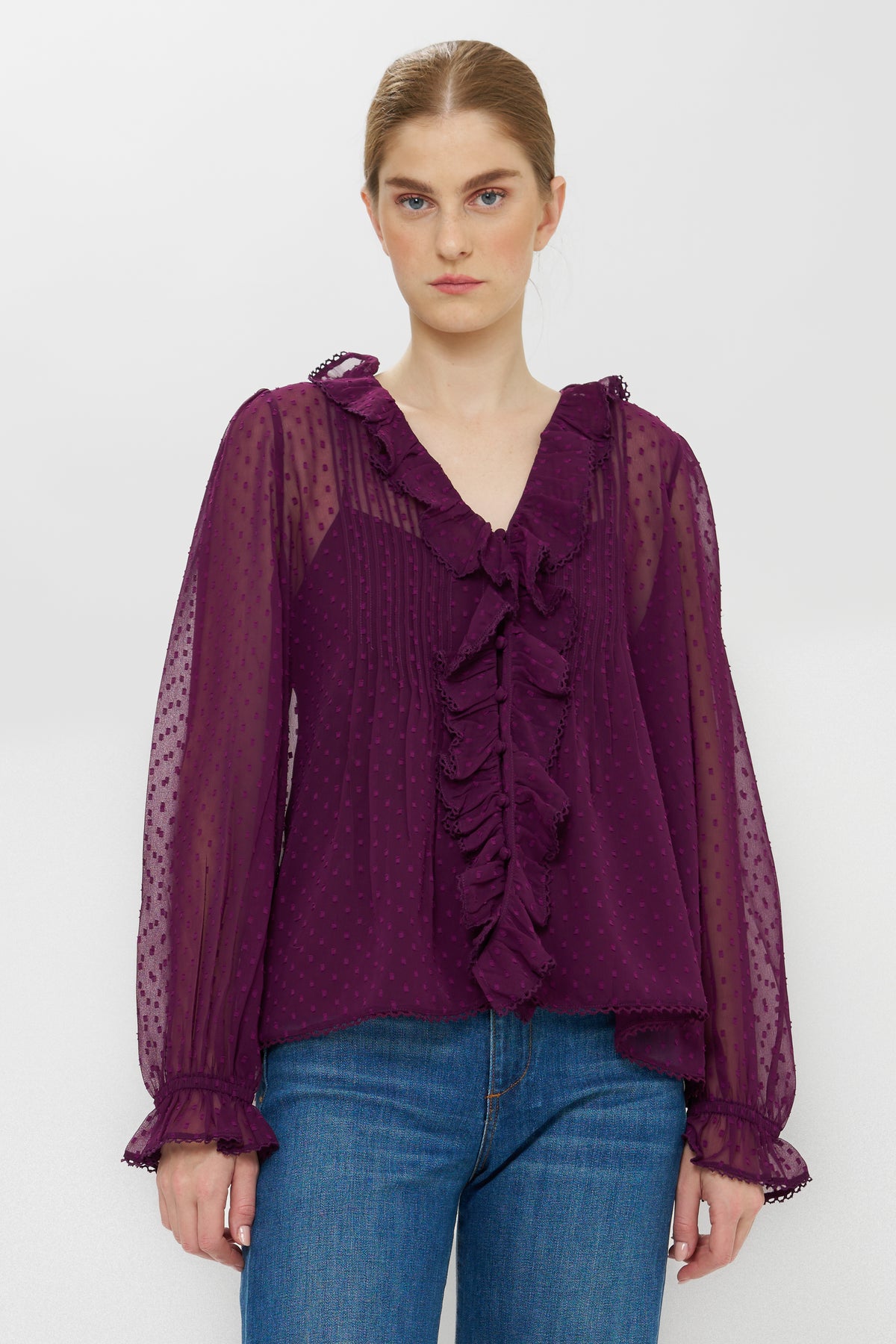 Mila Top- Geneva Plum