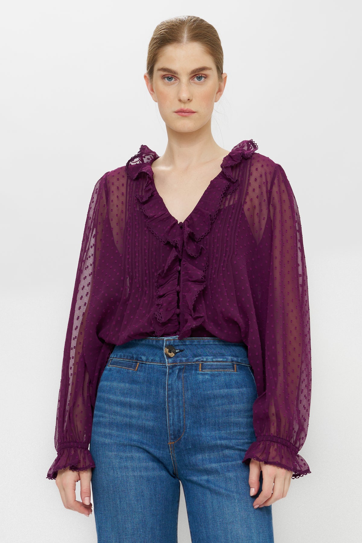 Mila Top- Geneva Plum