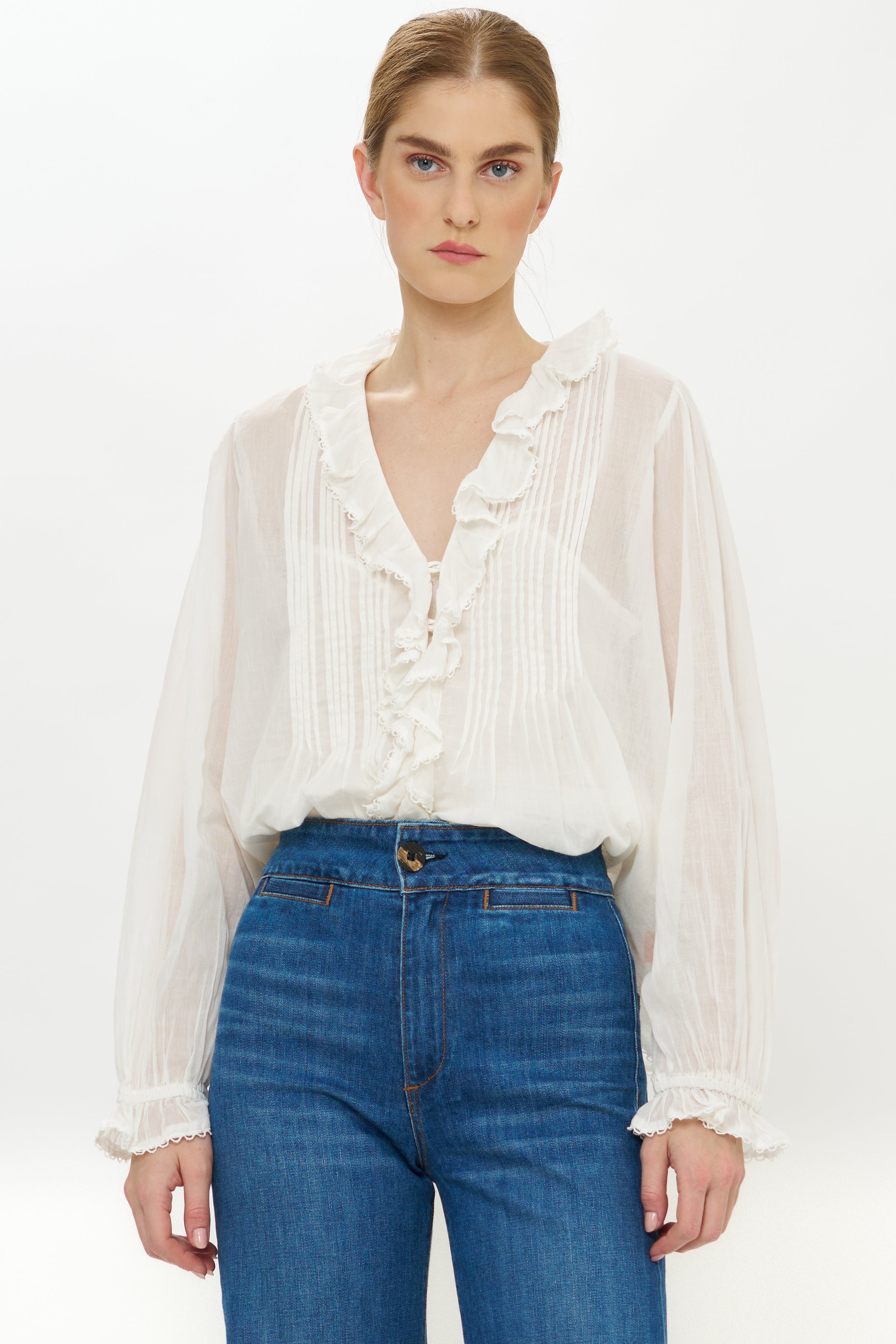 Mila Top- Hepburn Cloud