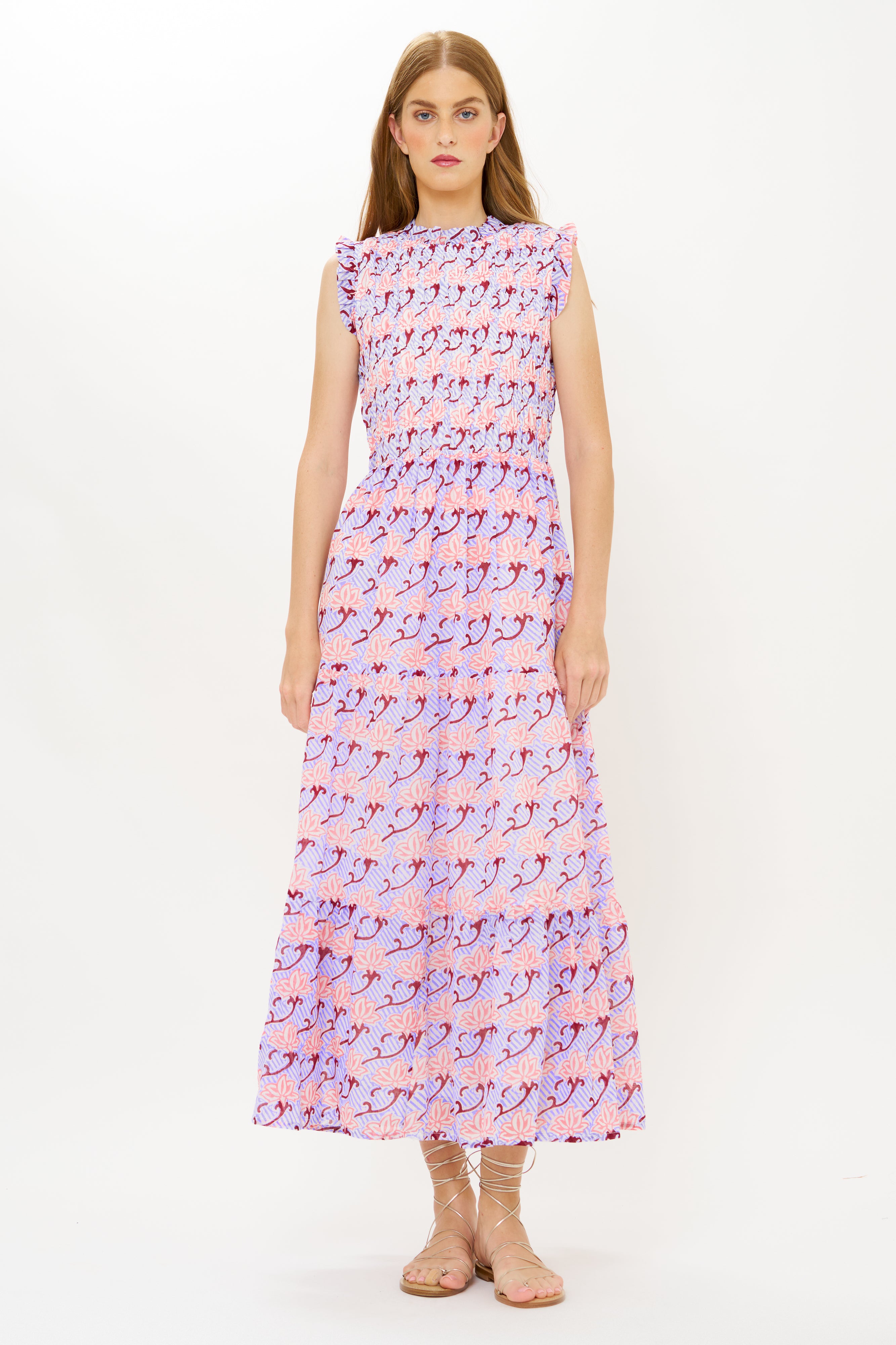 Sleeveless Smocked Maxi- Florence Petal