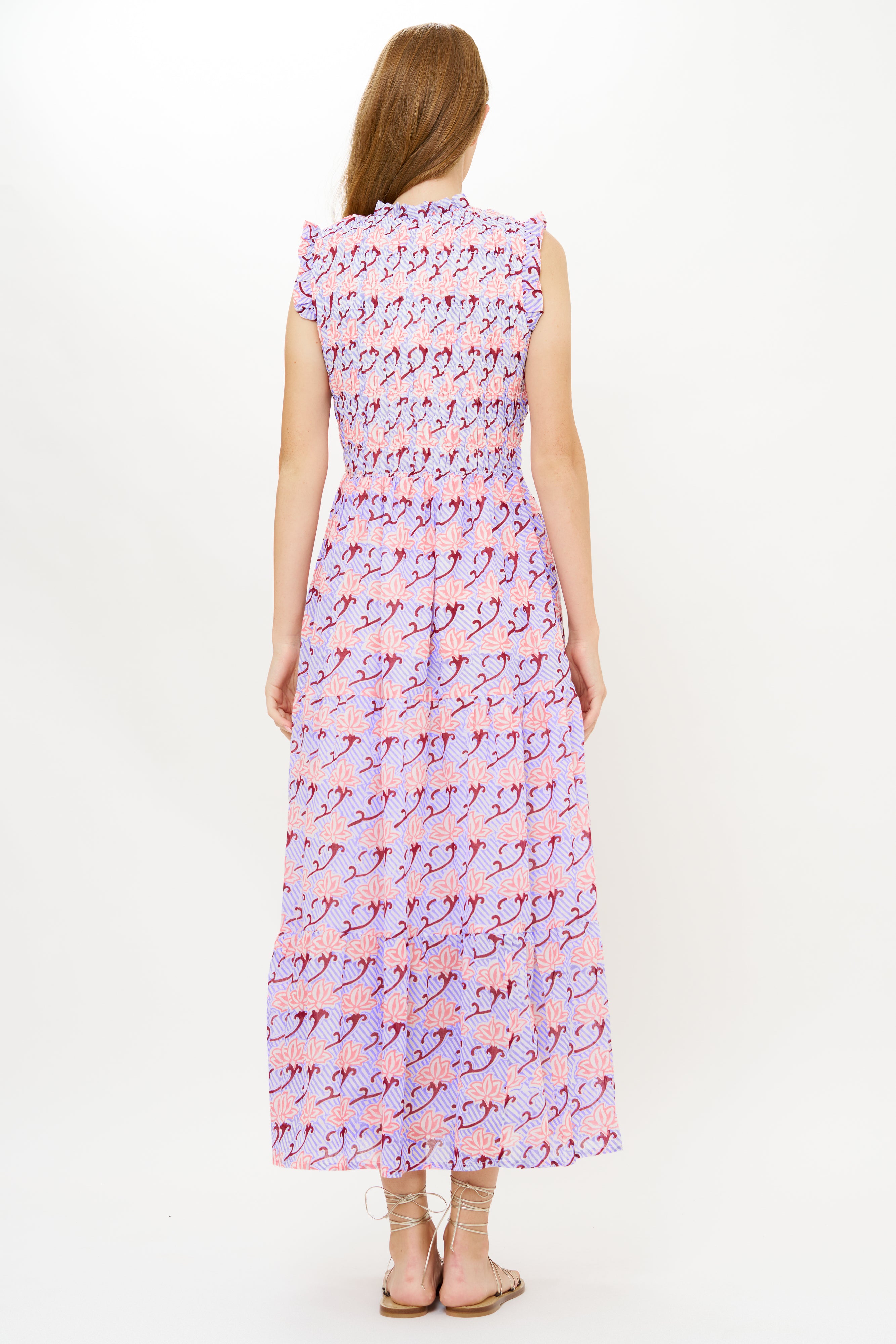 Sleeveless Smocked Maxi- Florence Petal