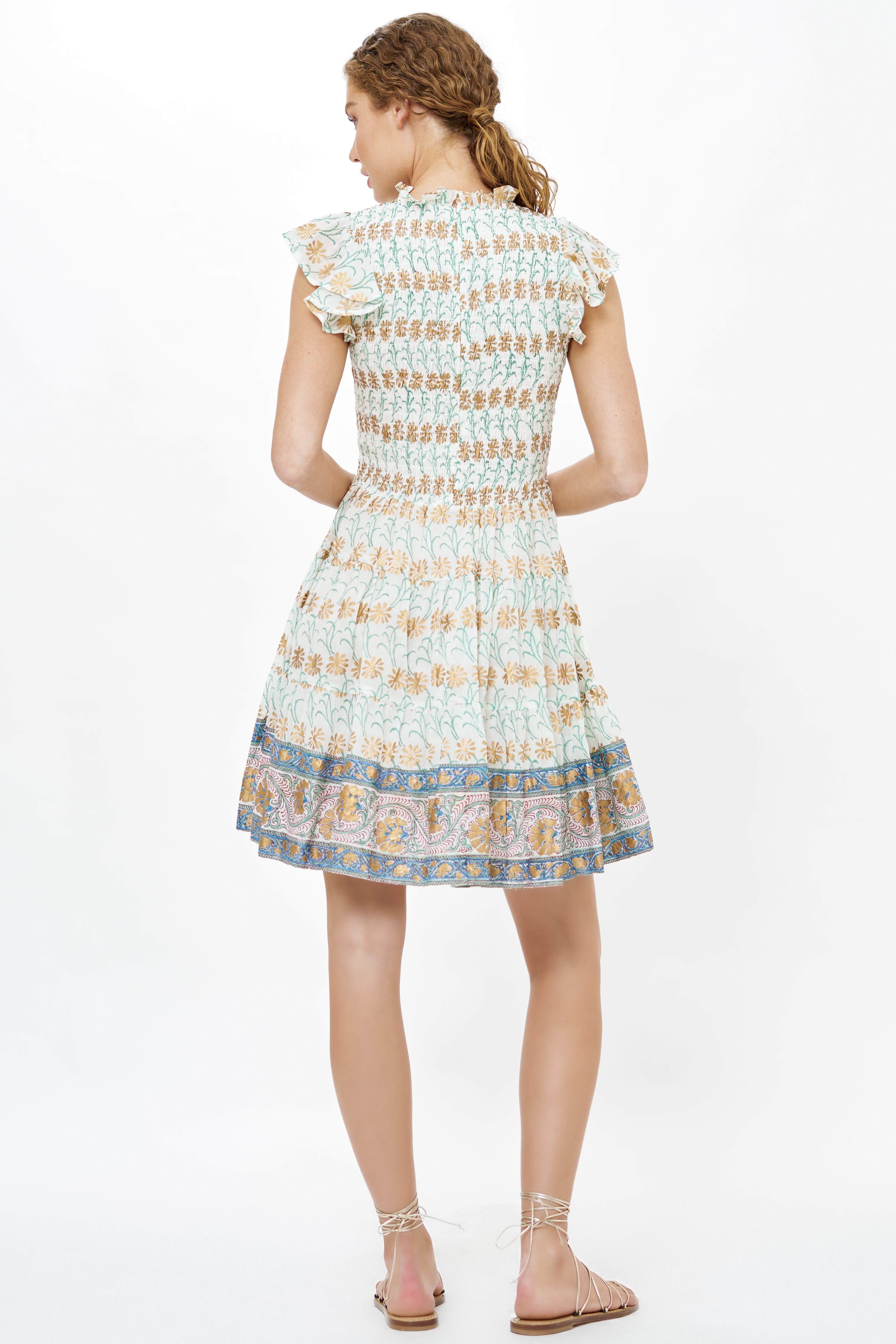 Smocked Flirty Short- Geneva Green