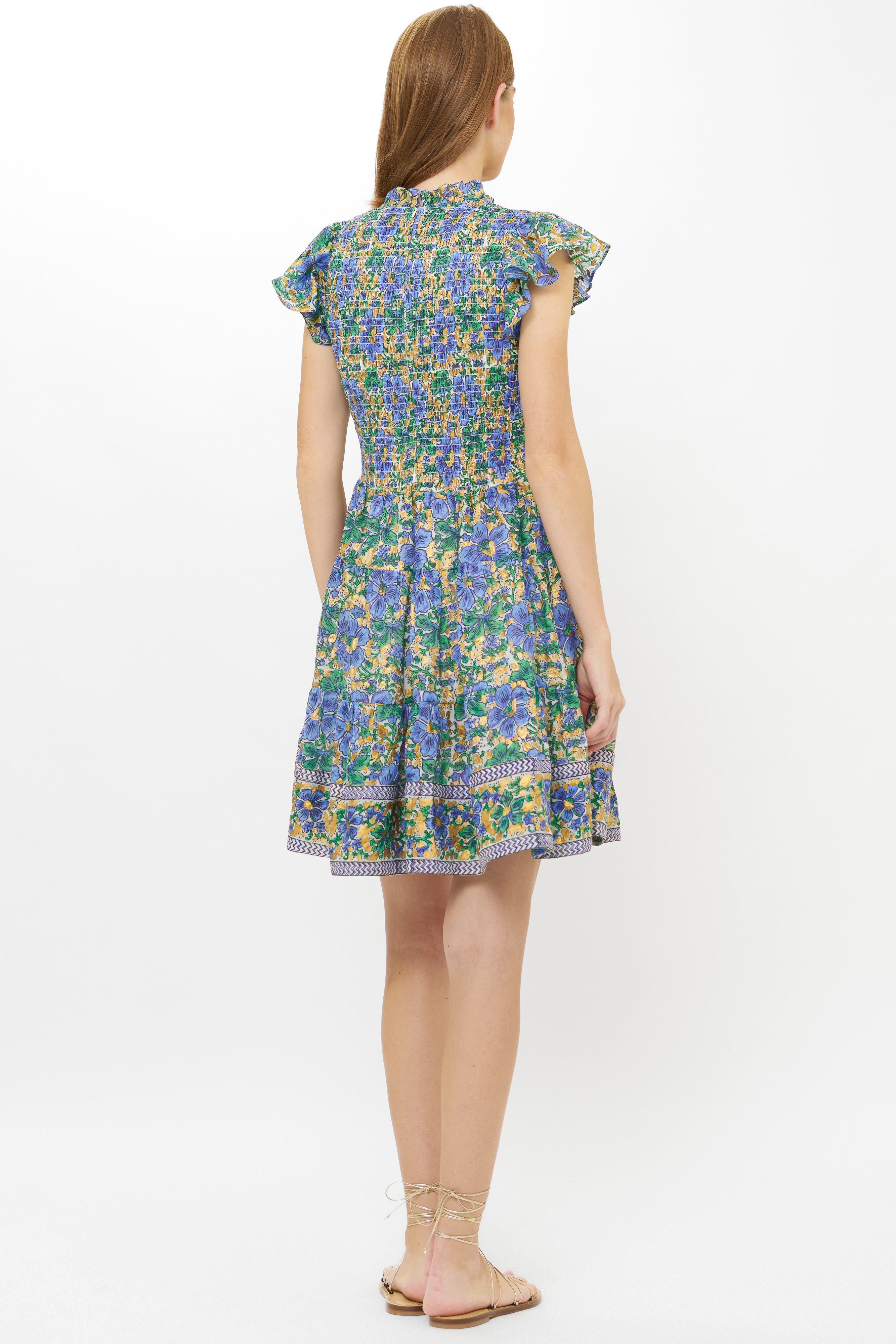 Smocked Flirty Short- Matera Blue