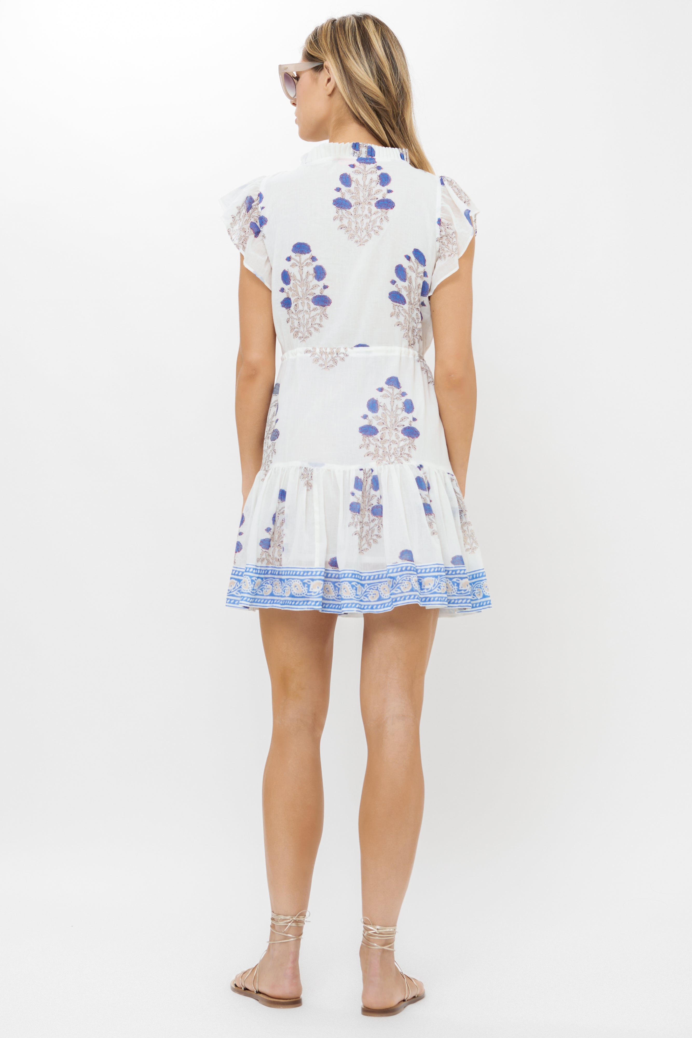 Cinched Flirty Short- Laguna Blue