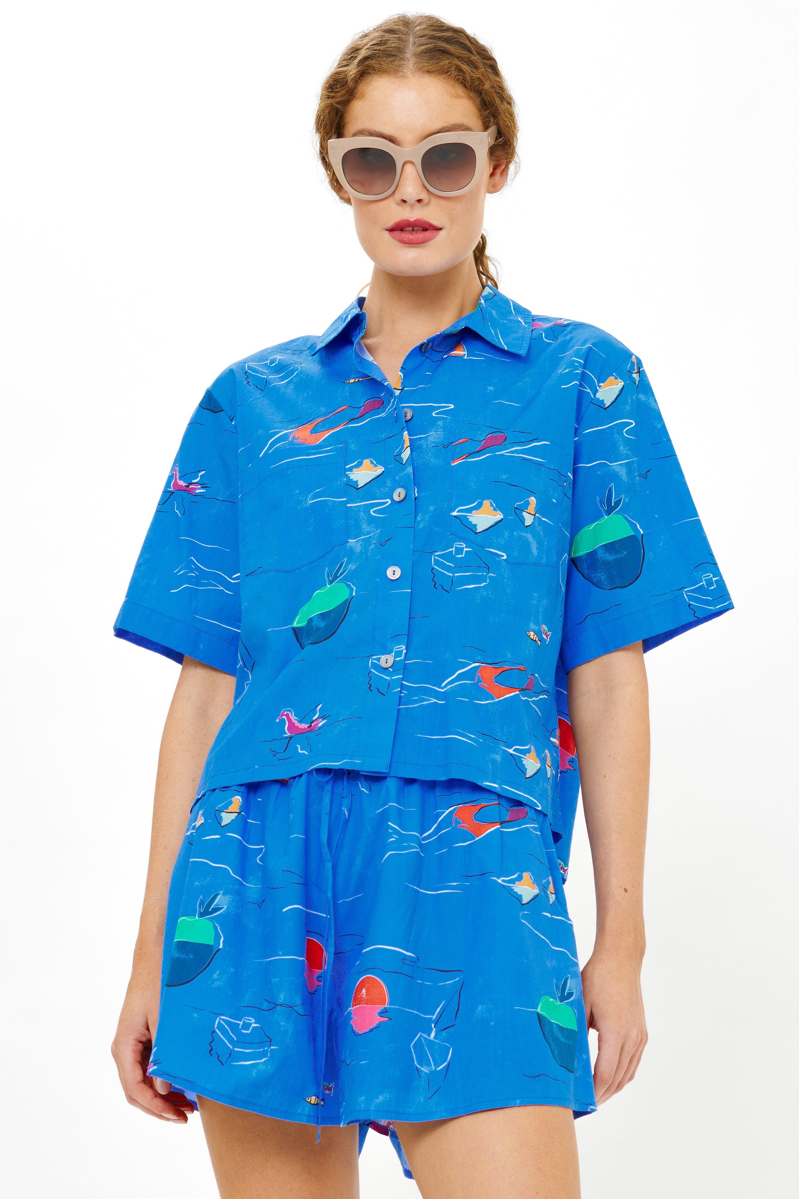 Parker Top- Dip Blue