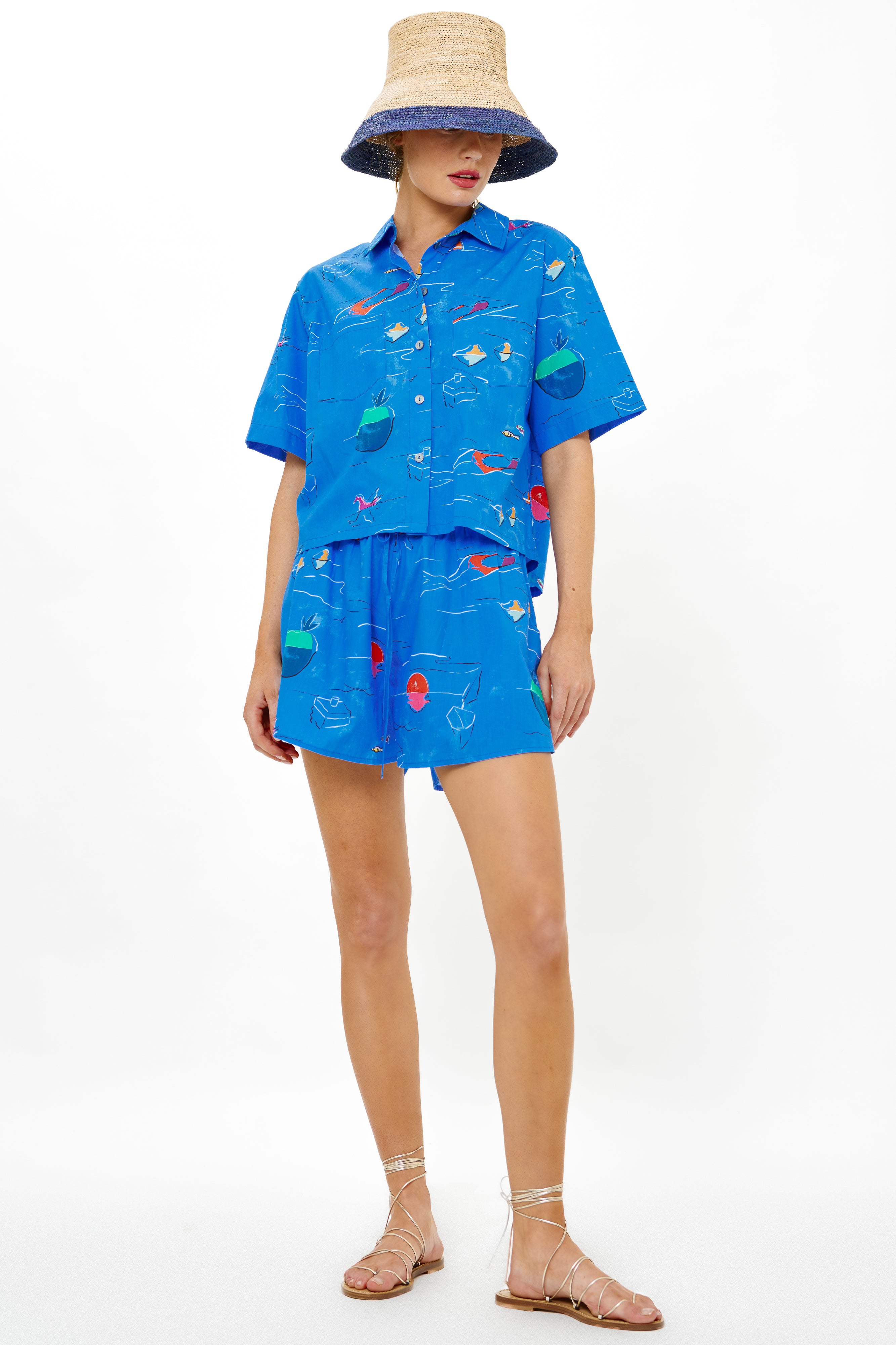 Parker Top- Dip Blue