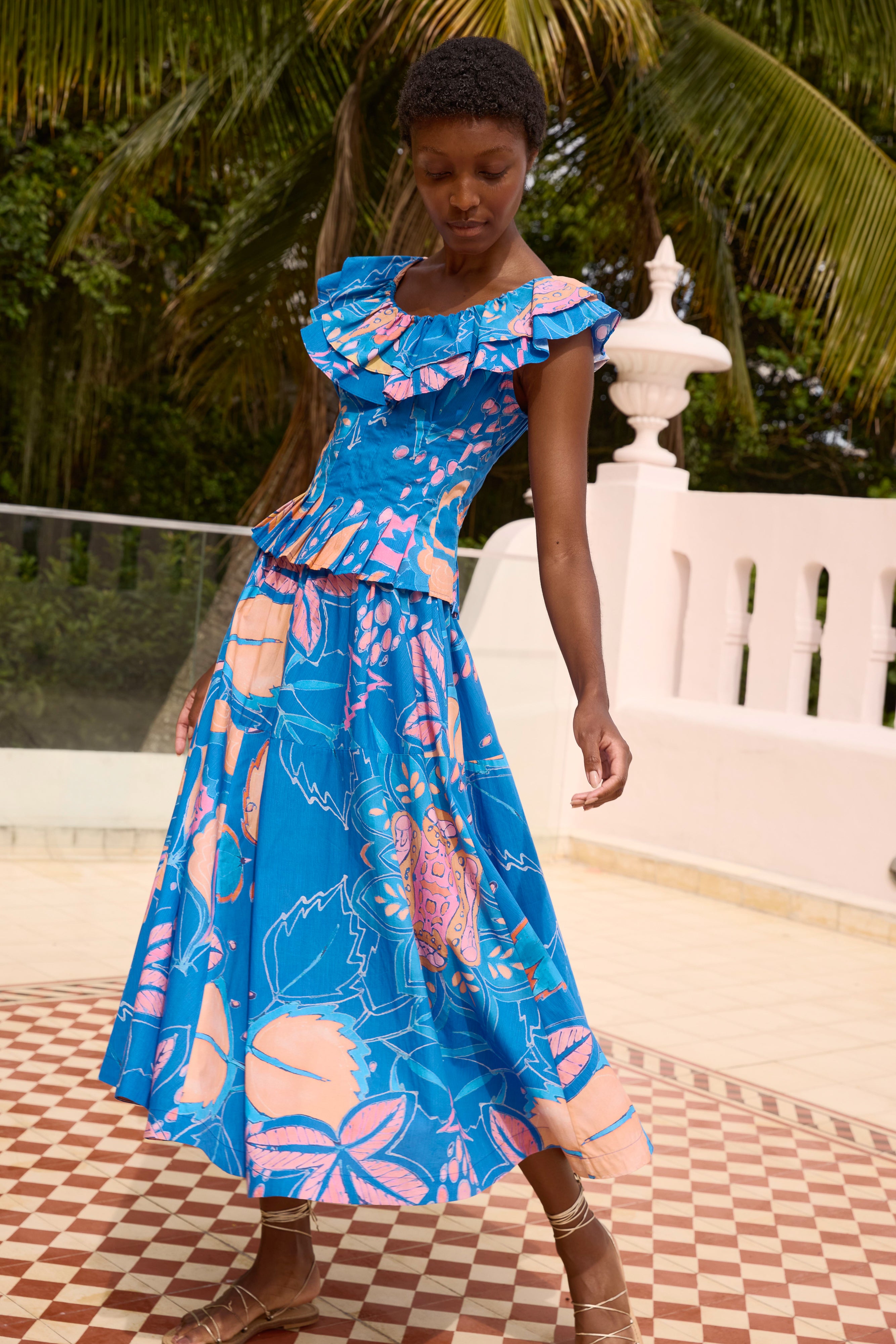 Athena Top- Antico Blue