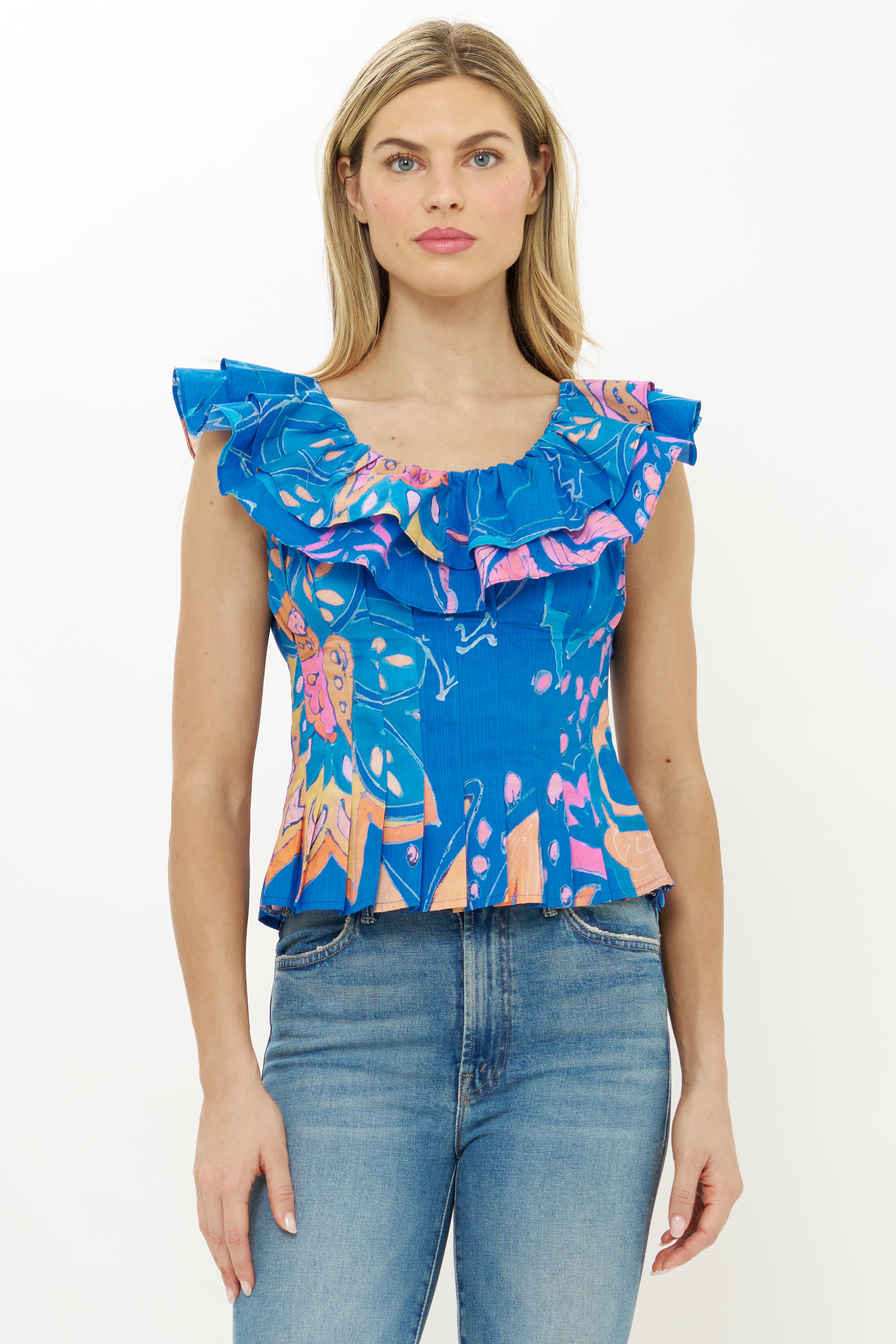 Athena Top- Antico Blue