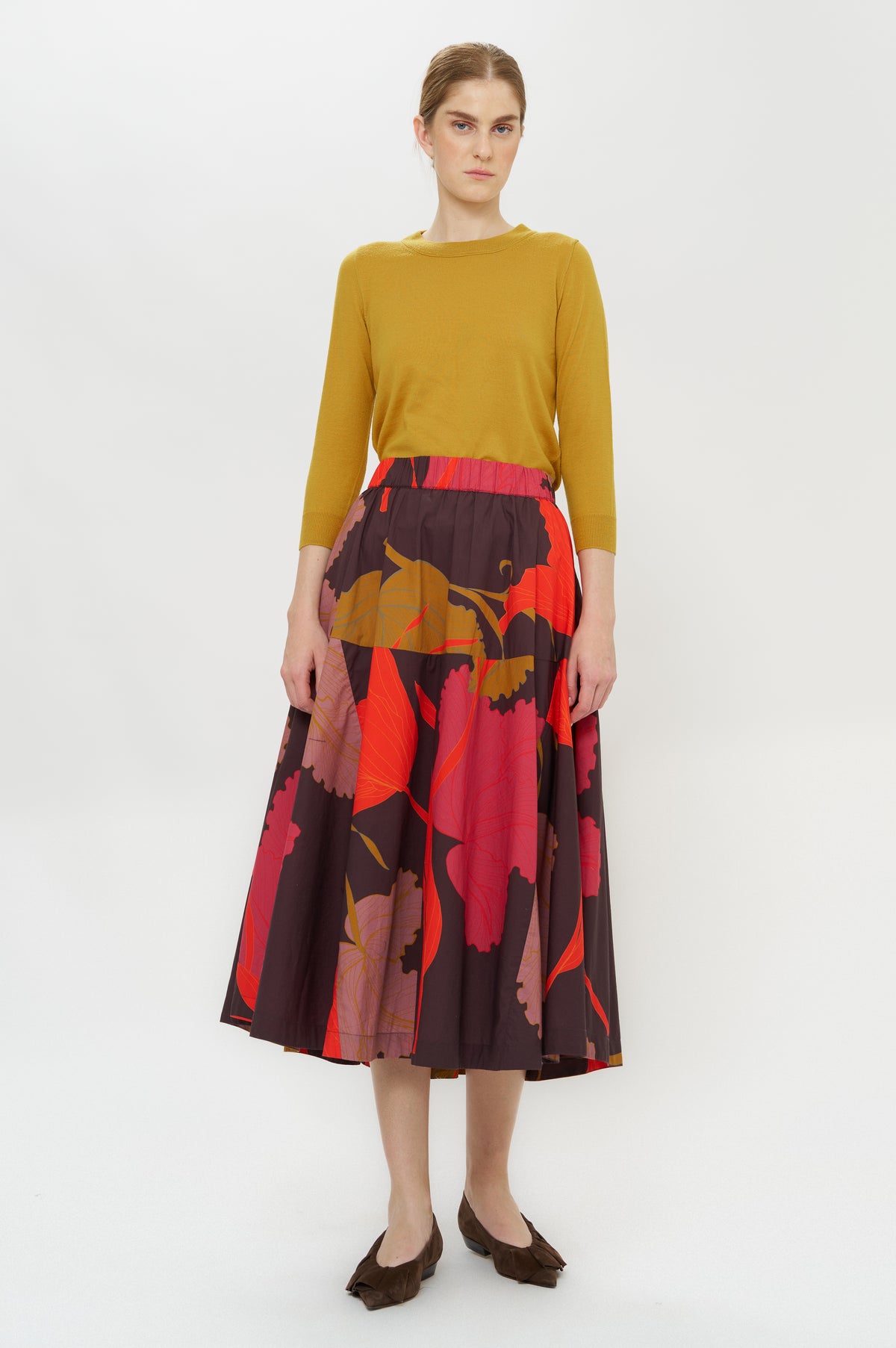 Olivia Skirt- Hague Brown