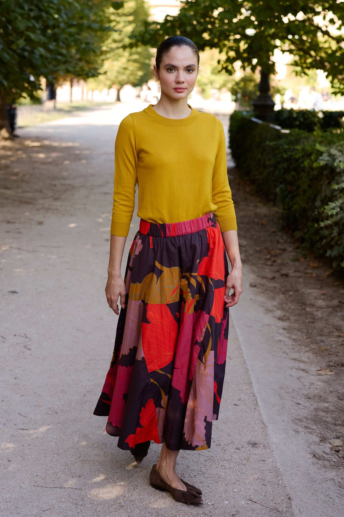Olivia Skirt- Hague Brown
