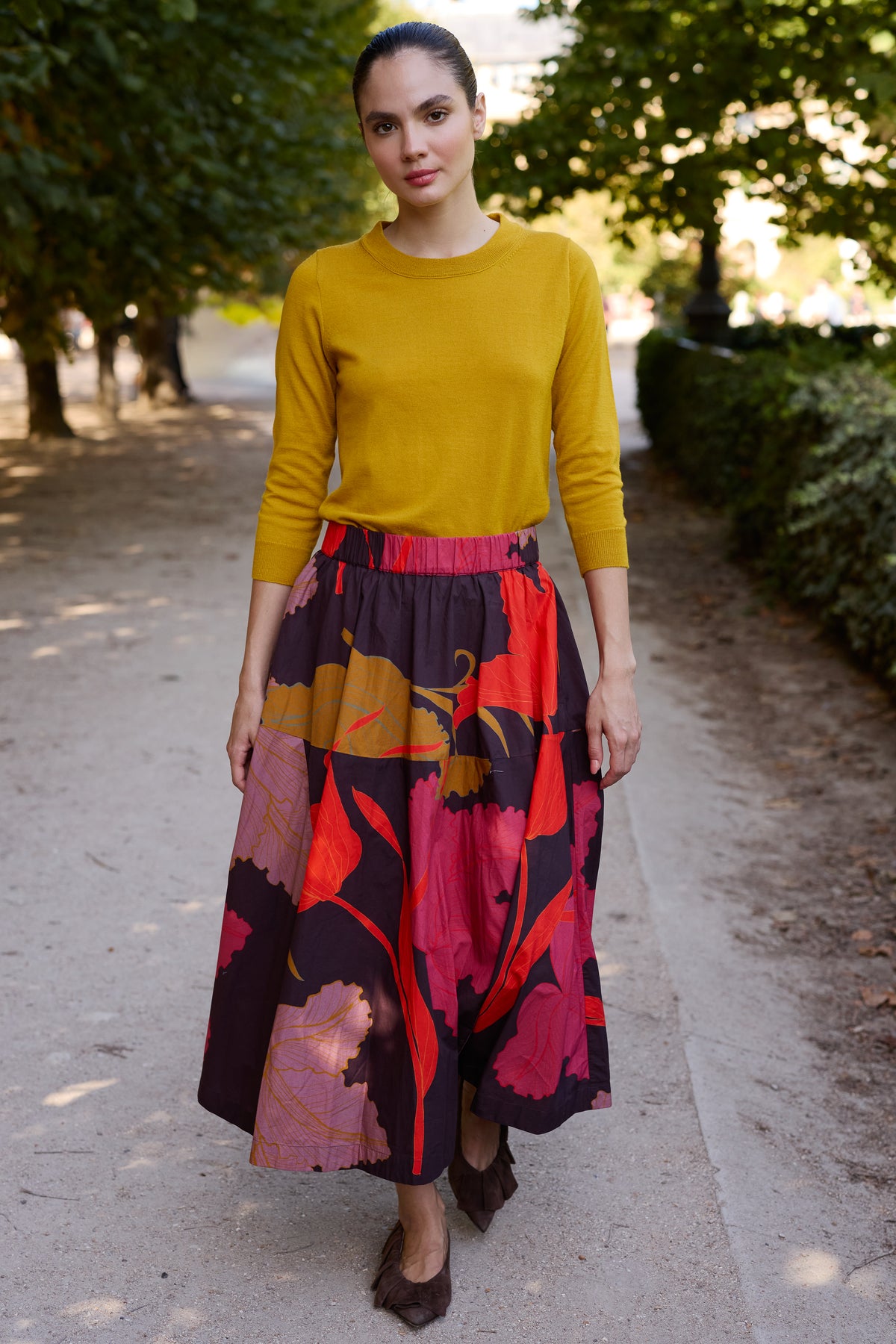 Olivia Skirt- Hague Brown