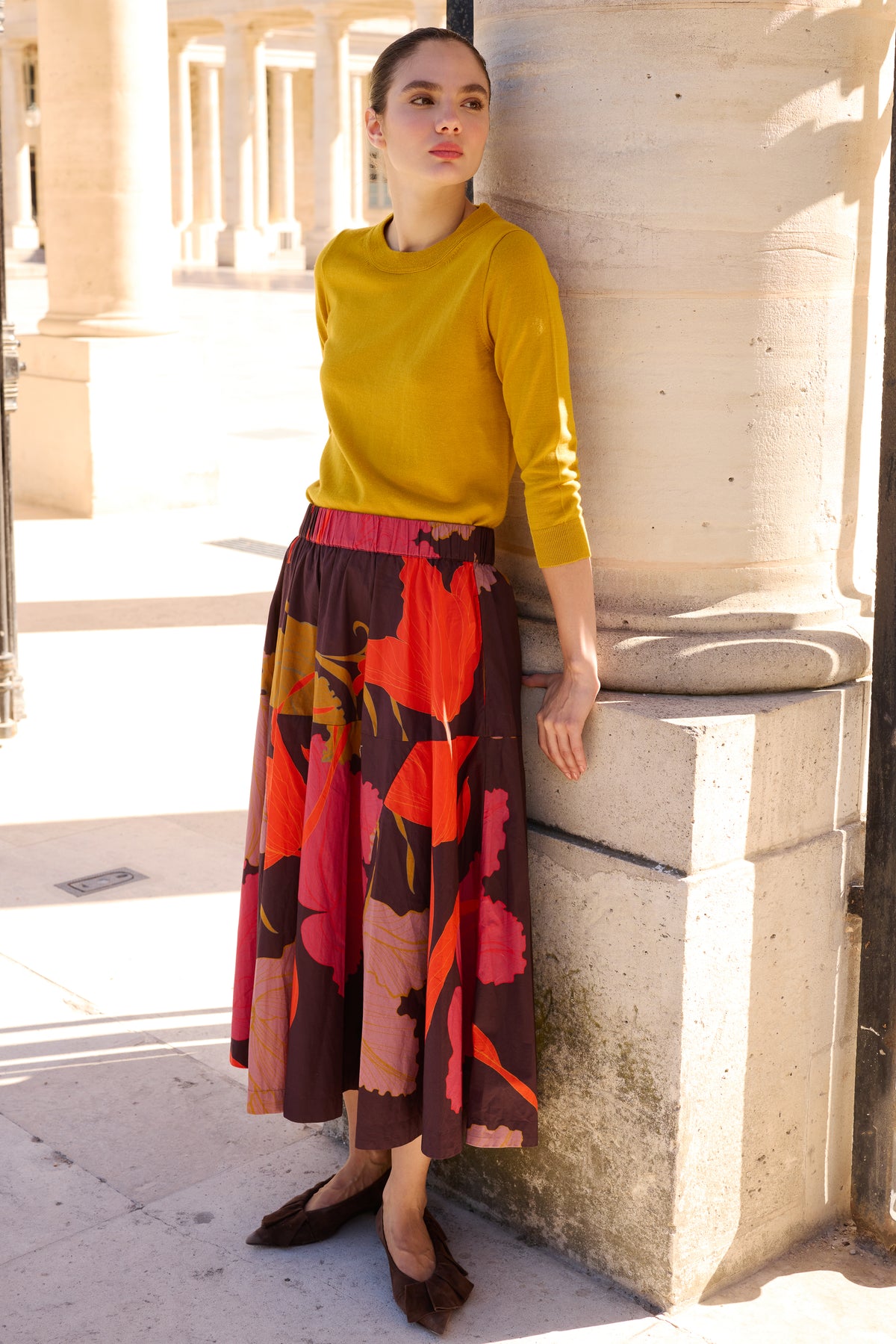Olivia Skirt- Hague Brown
