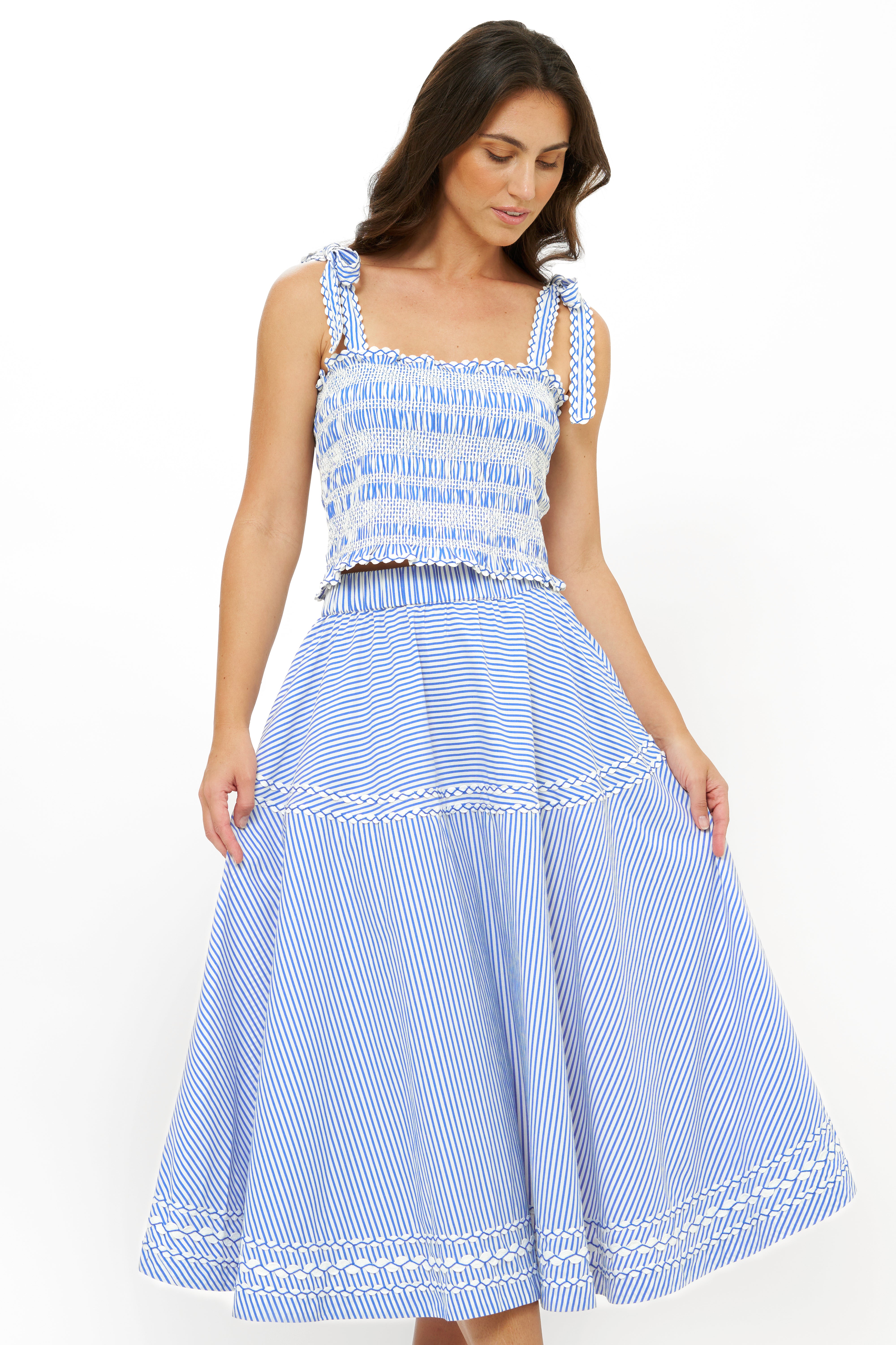 Olivia Skirt- Sconset Blue